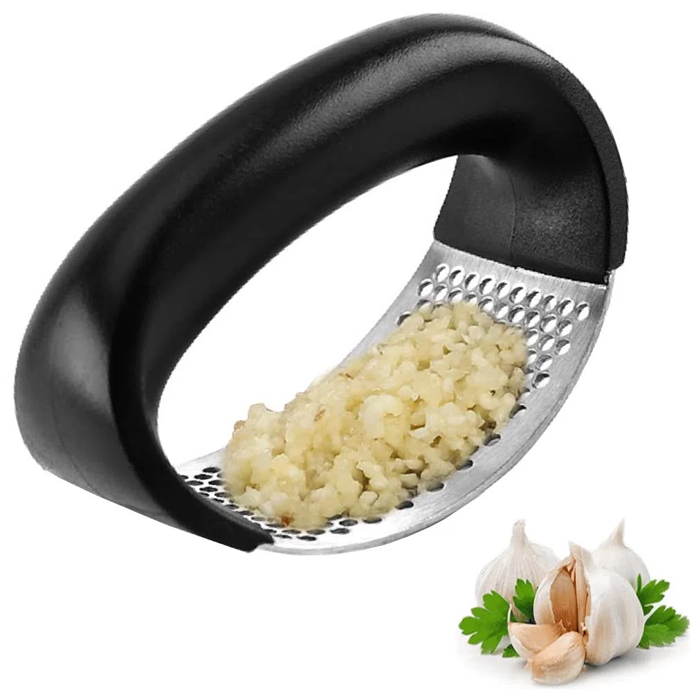 Pressa per aglio manuale - Frantoio per aglio e verdure per la cucina | Spremiagrumi aglio - Pratico utensile da cucina | Tritatutto - Pressa - Schiacciapatate | Inox