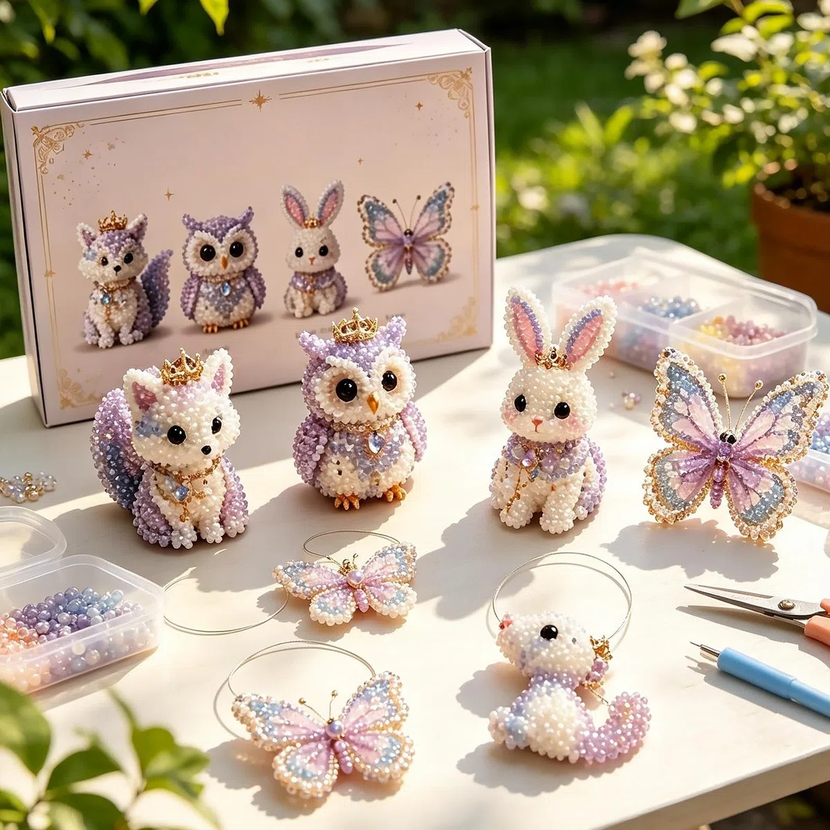 Perline Kit Fai Da Te, Squisito Fantasia Kit Perline Creare Animali 3D, Hobby Creativi Adulti & Bambini per Principianti E Appassionati Di Bricolage, Con Istruzioni