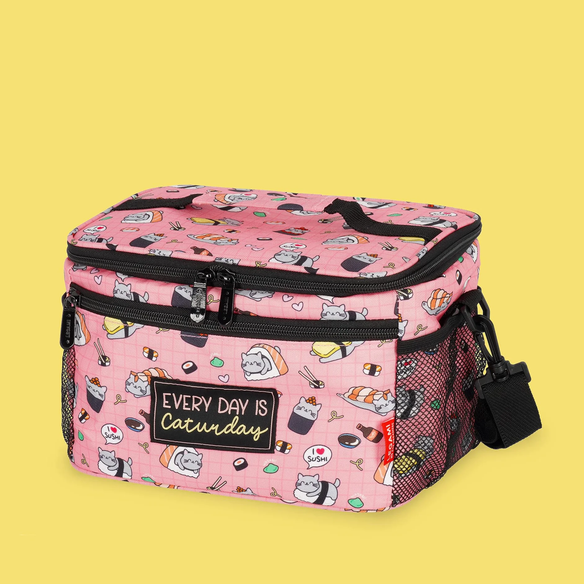 Legami Borsa termica per il pranzo Sushi Cat 7,7 litri 28 x 17 x 15 cm tracolla regolabile