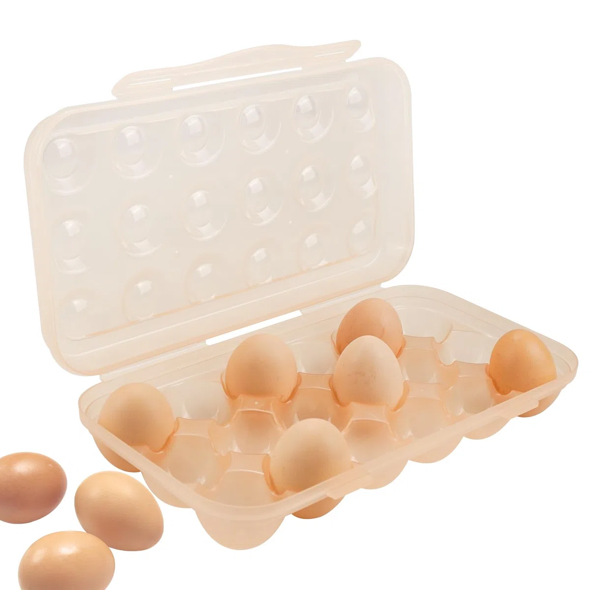 18 Griglia Porta Uova da Frigo, Portauova Frigorifero Plastica Trasparente Contenitore Uova per Cucina di Casa, Frigorifero,Feste, Campeggio, Picnic, Escursionismo, Viaggi