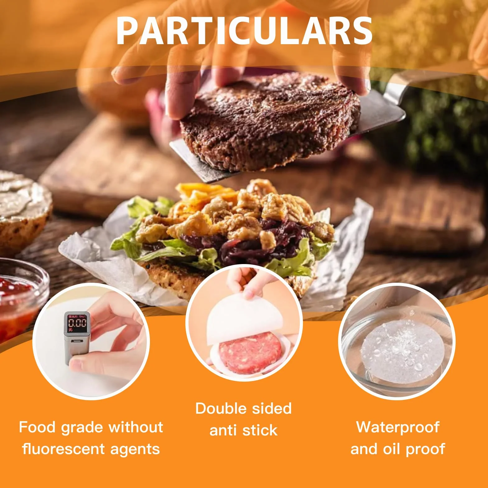 1000pcs carta oleata ovale per hamburger 13 cm, fogli per pressa hamburger, dischi cartine veline per hamburger, dischetti hamburger, pellicola hamburger (1000, 13cm)