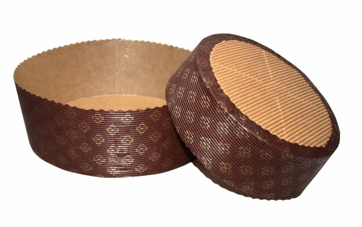 OPIROS Stampo Per Panettone Basso Pirottini In Carta Per Cottura In Forno Lievitati Dolci Di Natale (Pz. 10 Stampi, gr. 750)