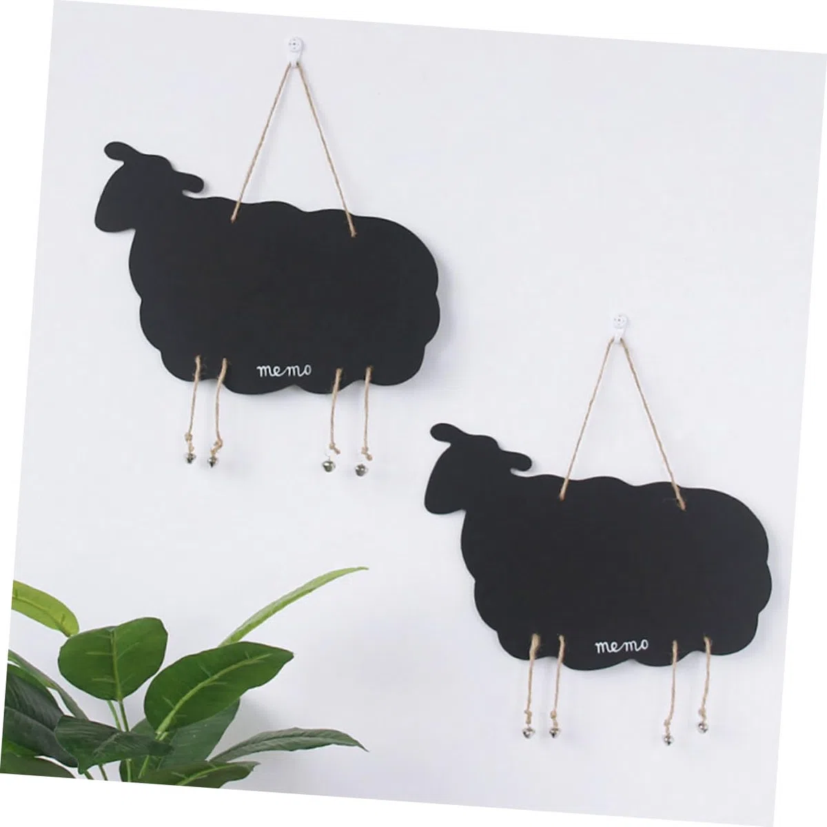 TOPBATHY Lavagna Doppia Faccia da Parete Nera in Plastica a Forma di Pecora Bacheca Messaggi Appesa e Uso come Accessorio Fotografico per Decorazioni Murali