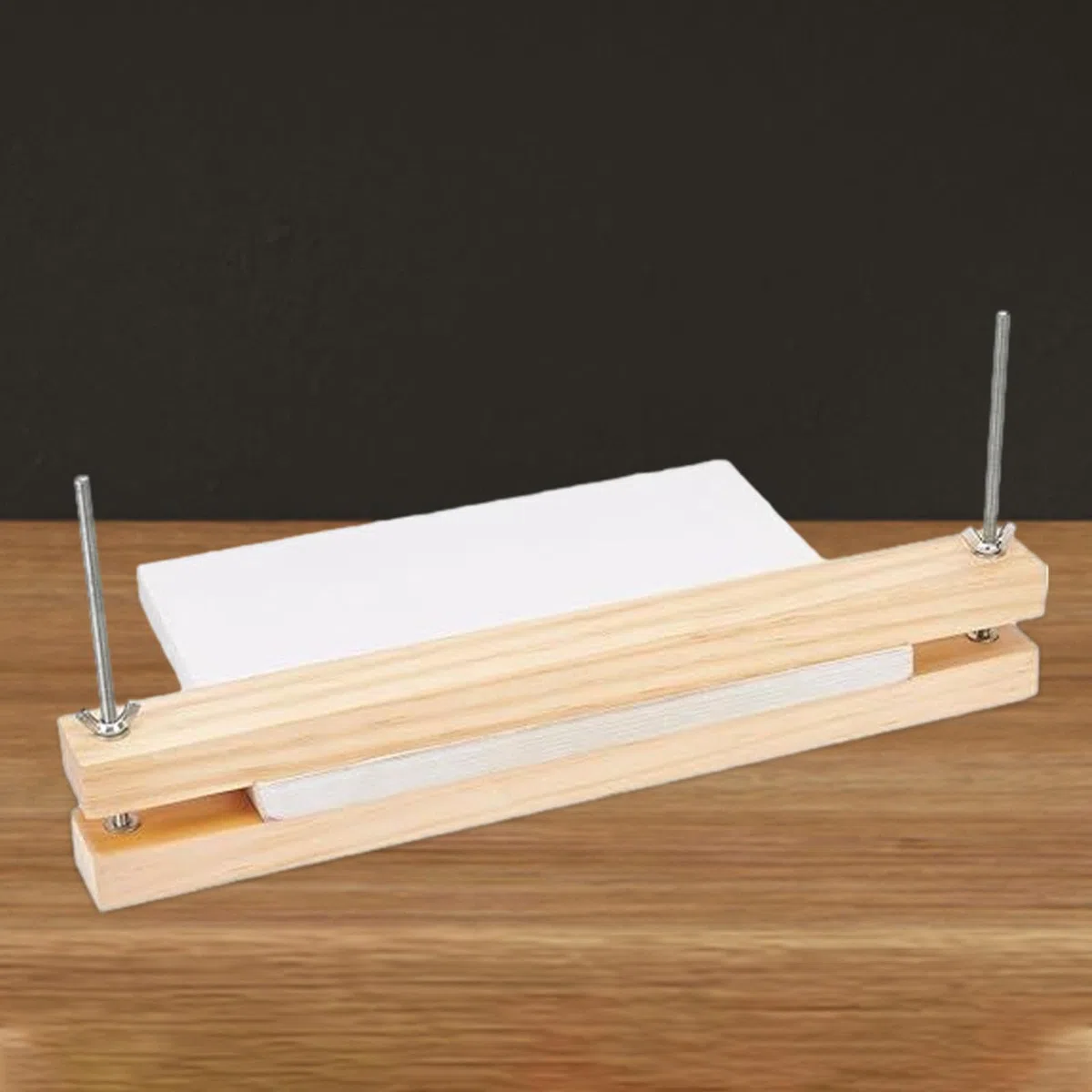 Pressa per carta piatta Rilegatrici portatili multifunzionali Pressa per rilegatura in legno per rilegatura di libri fai da te per la casa scolastica