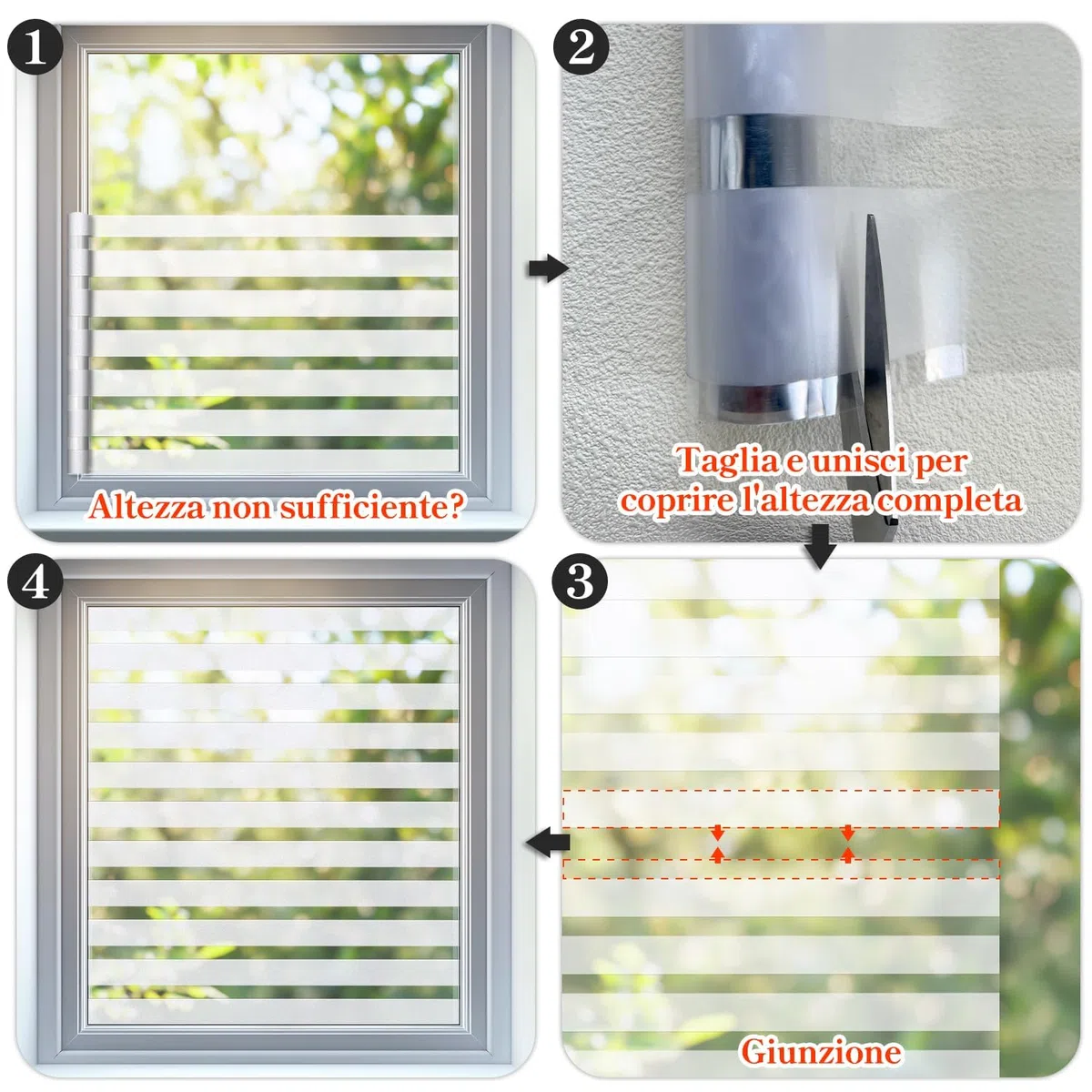 Qualsen Pellicola per Vetri Finestre Pellicole Non Adesiva per Vetri Opaca Decorativa Aderenza Statica Anti-UV Pellicola Privacy Finestre da Casa Ufficio (30 x 400 cm, Striscia Larga)
