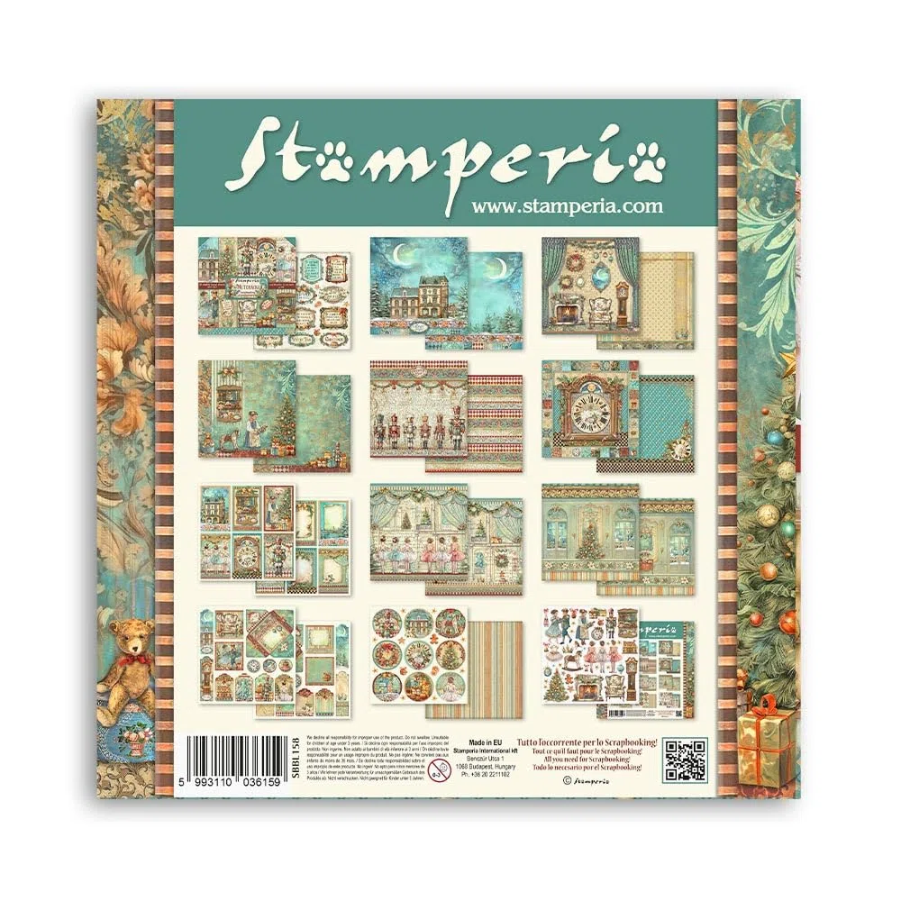 Stamperia - Scrapbook Paper Pad for Scrapbooks, Album, Card Making, Bullet Journals, and More, Acid Free, Double Sided, Perfect for Hobbies, Crafts and Gifting (The Nutcracker) (30,5 x 30,5 cm)
