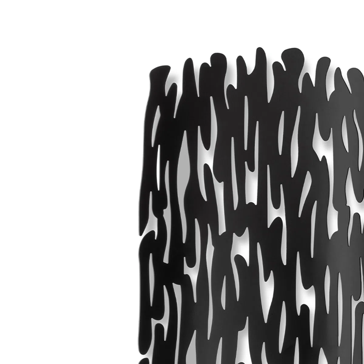 Alessi BM01 B Bark Centrotavola in Acciaio Colorato con Resina Epossidica, Nero
