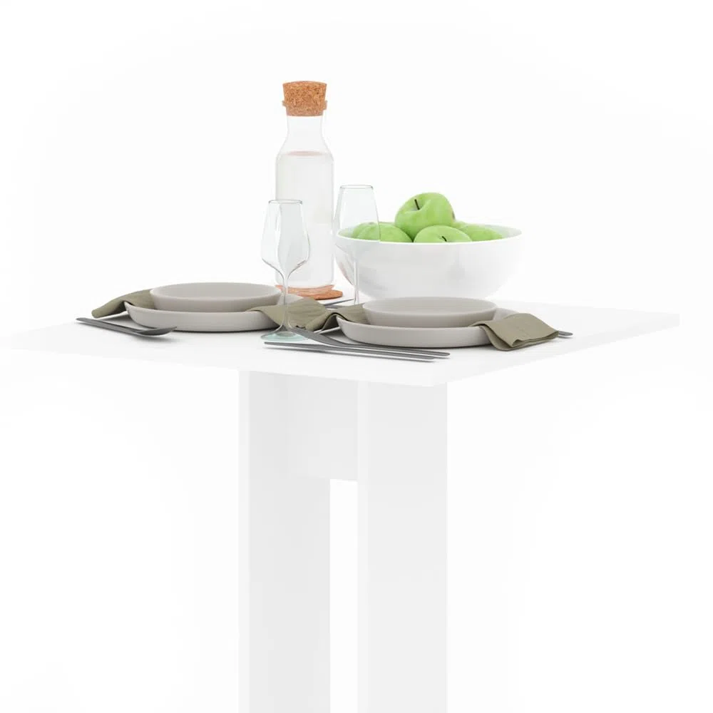 Vicco Tavolo da pranzo Repose, Bianco, 65 x 65 cm, adatto come tavolo singolo salvaspazio per ambienti di piccole dimensioni
