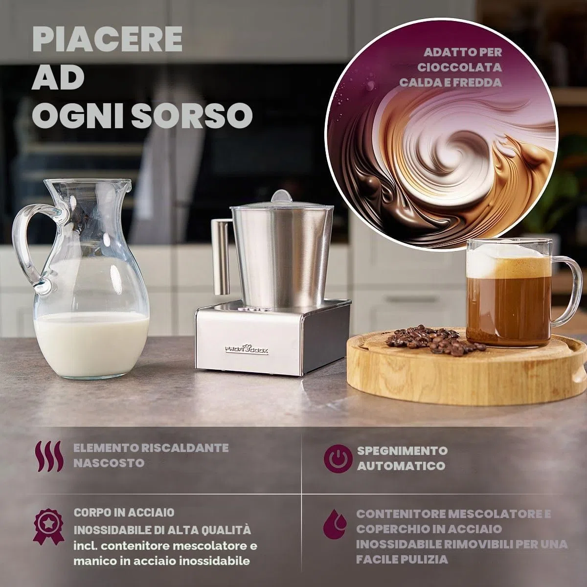 Proficook PC-MS 1032 Schiumalatte in Acciaio