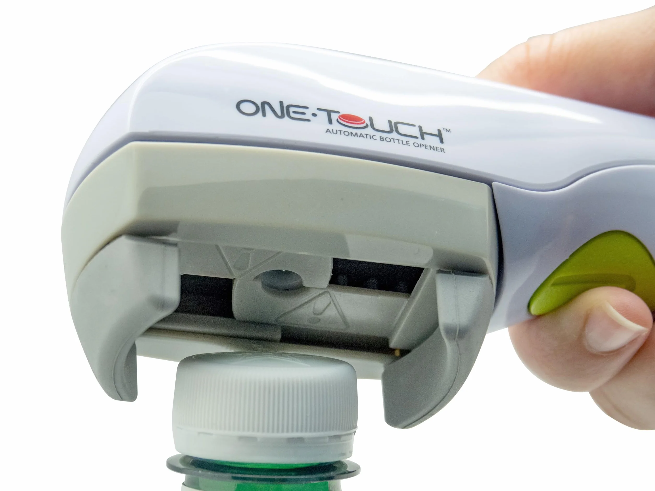 ONE TOUCH KC85 Apribottiglie elettrico – Nessuno sforzo richiesto – Per tutti, anche senza forza nelle mani – Apre tutti i tappi da 12 a 52 mm senza problemi