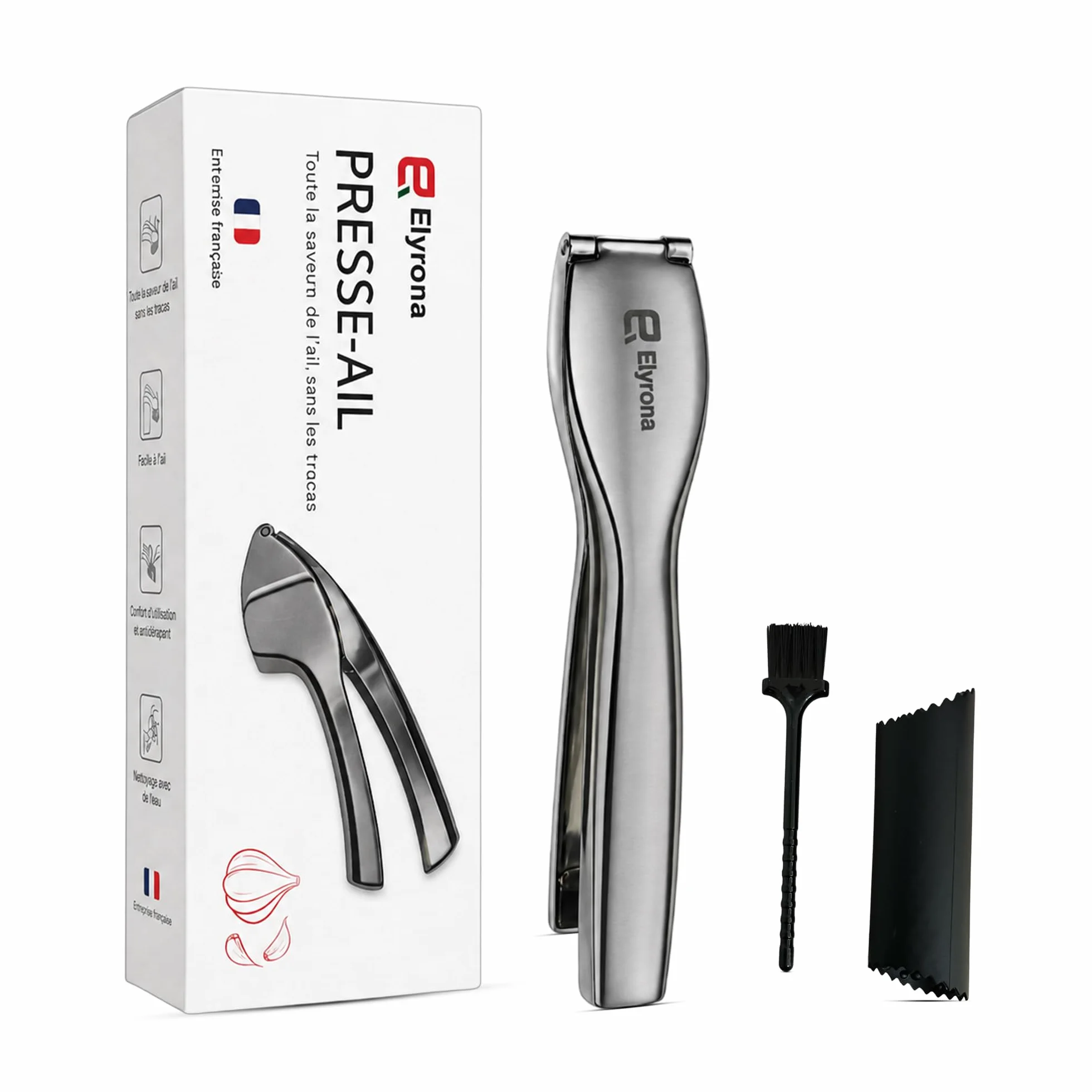 Spremiaglio Professionale - Schiaccia Aglio & Pressa Aglio - Garlic Press - Garlic Crusher - Utensili da Cucina - Schiacciapatate - Accessori Cucina - Tritatutto Manuale - Pelatore