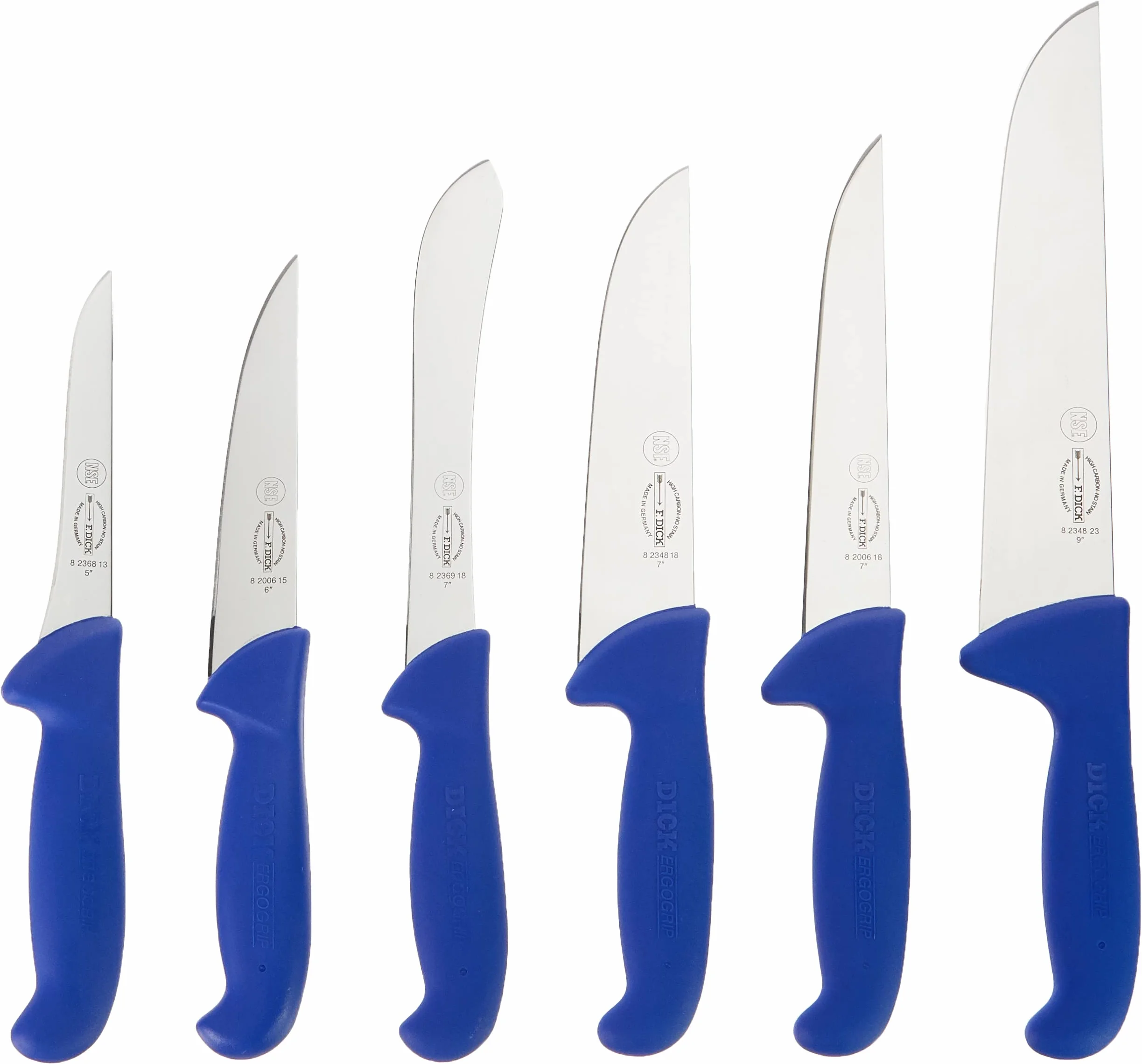 F.DICK Set di coltelli ErgoGrip coltello Francese, scimitarra, coltello per disossare