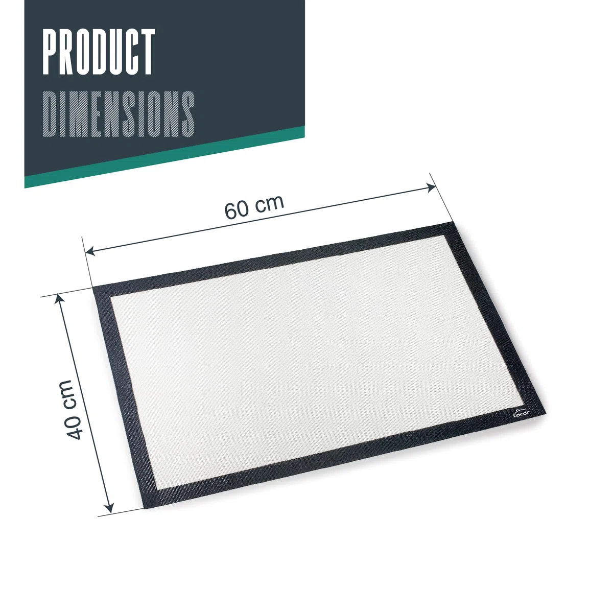 Lacor - 66796 - Tappetino microforato, senza BPA, non adesivo e riutilizzabile, resistente al calore e al freddo, adatto al forno e al congelatore, ideale per la cottura al forno, silicone, 60x40 cm