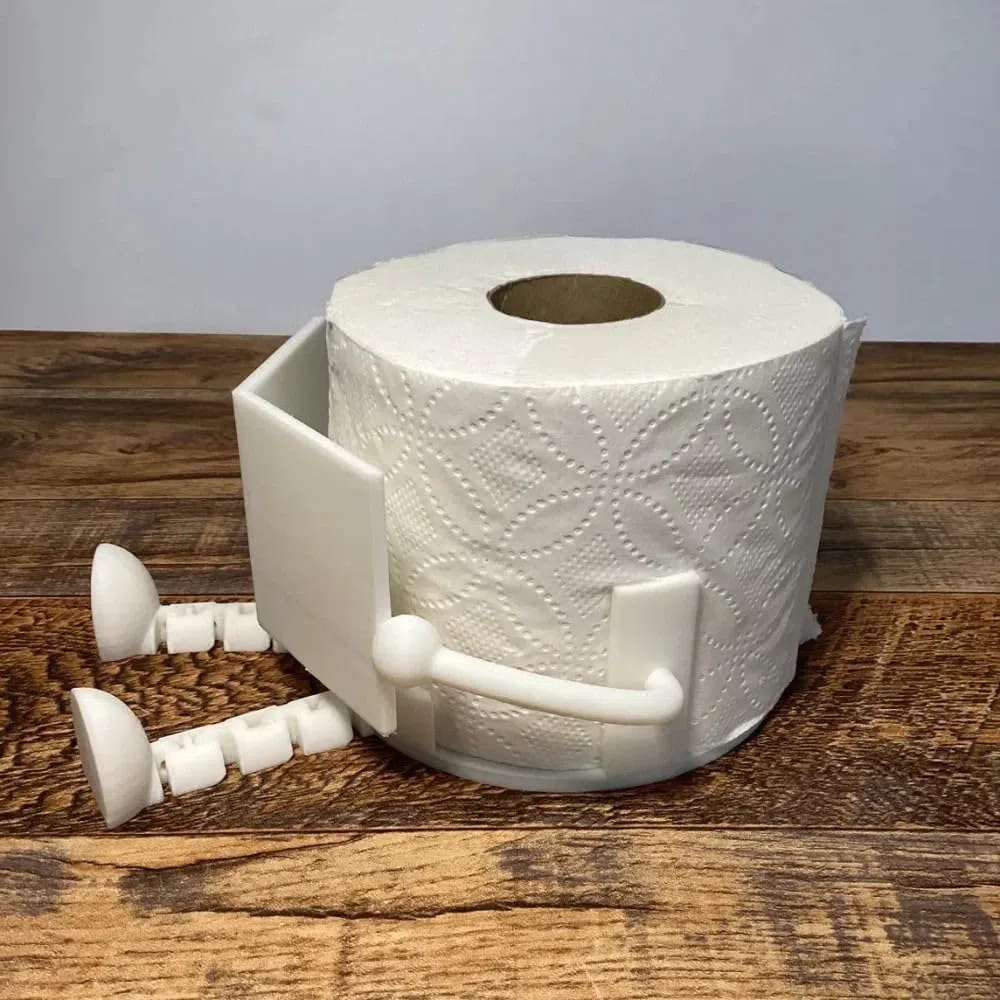 Porta Carta Igienica, Supporto per Carta Igienica 3D Stampato, Porta Rotolo Asciugamani, Dispenser per Rotolo di Carta Asciugamani, Divertente Porta Carta Igienica con Gamba Pendente da Lettura (Stile