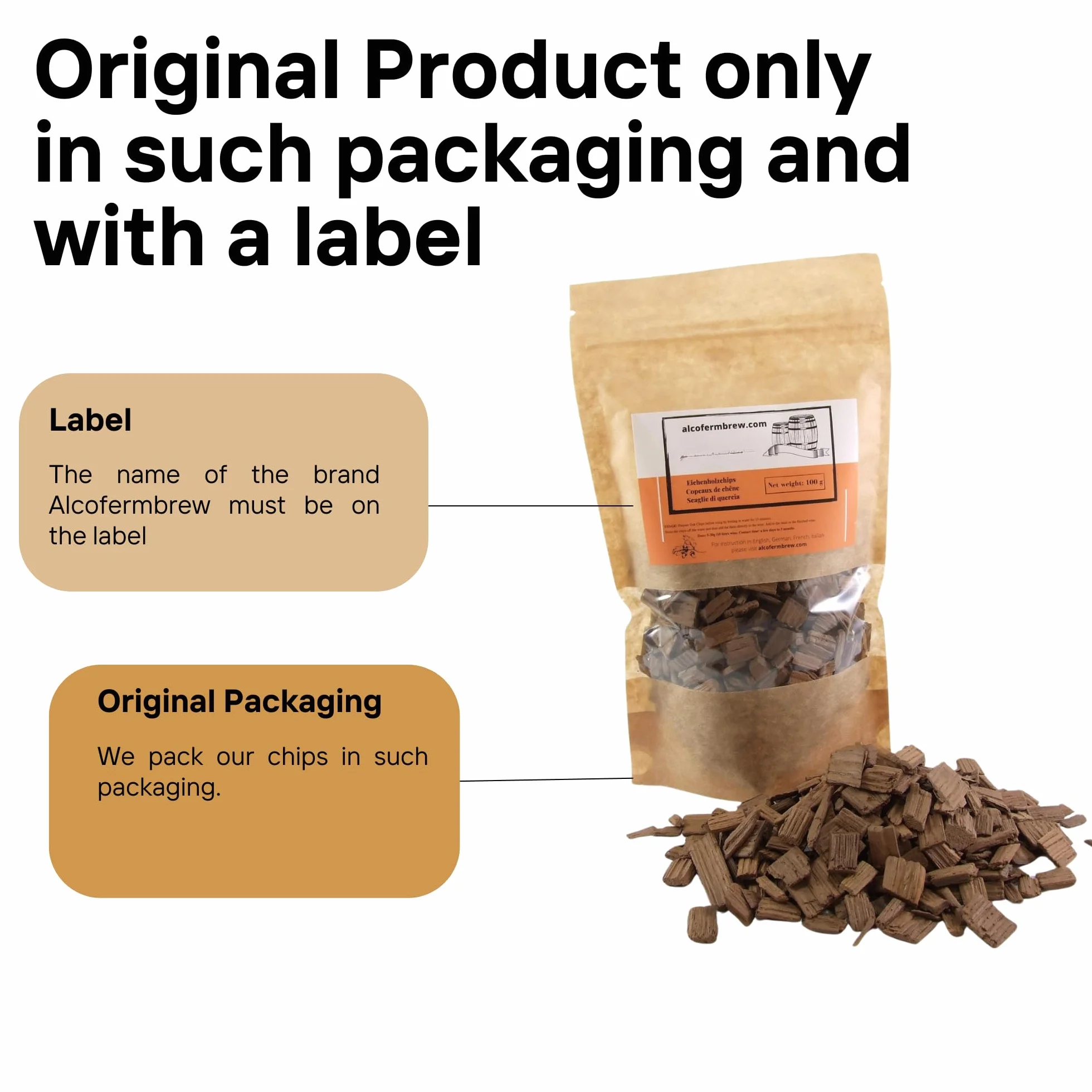 Scaglie di Quercia Francese 100g Media Tostatura – Aromi Naturali per Vino e Birra – Maturazione in Legno di Quercia