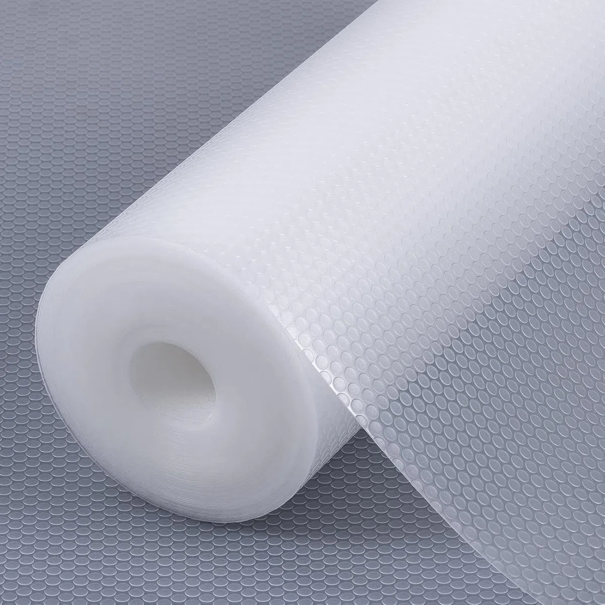 Fodere per scaffali per armadi da cucina Fodere per frigorifero Fodera impermeabili e resistenti all'olio Tappetini per cassetti Materiale EVA Fodera per frigorifero non adesivo Trasparente 44x200cm