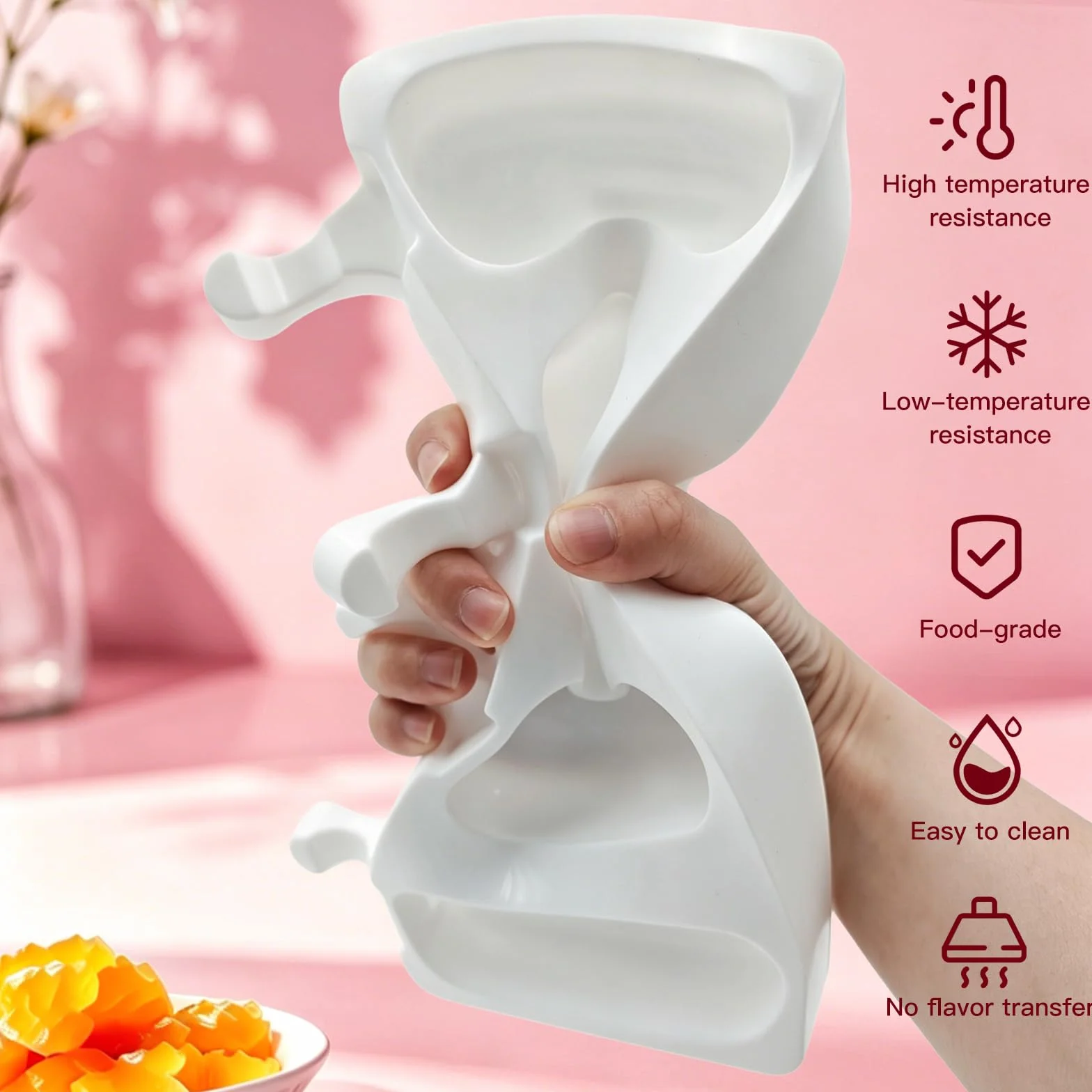 Set Stampi per Ghiaccioli, Stampini Gelato, Stampo Gelati senza BPA, con accessori (100 bastoncini + 100 sacchetti OPP + 100 laccetti di chiusura) (C)