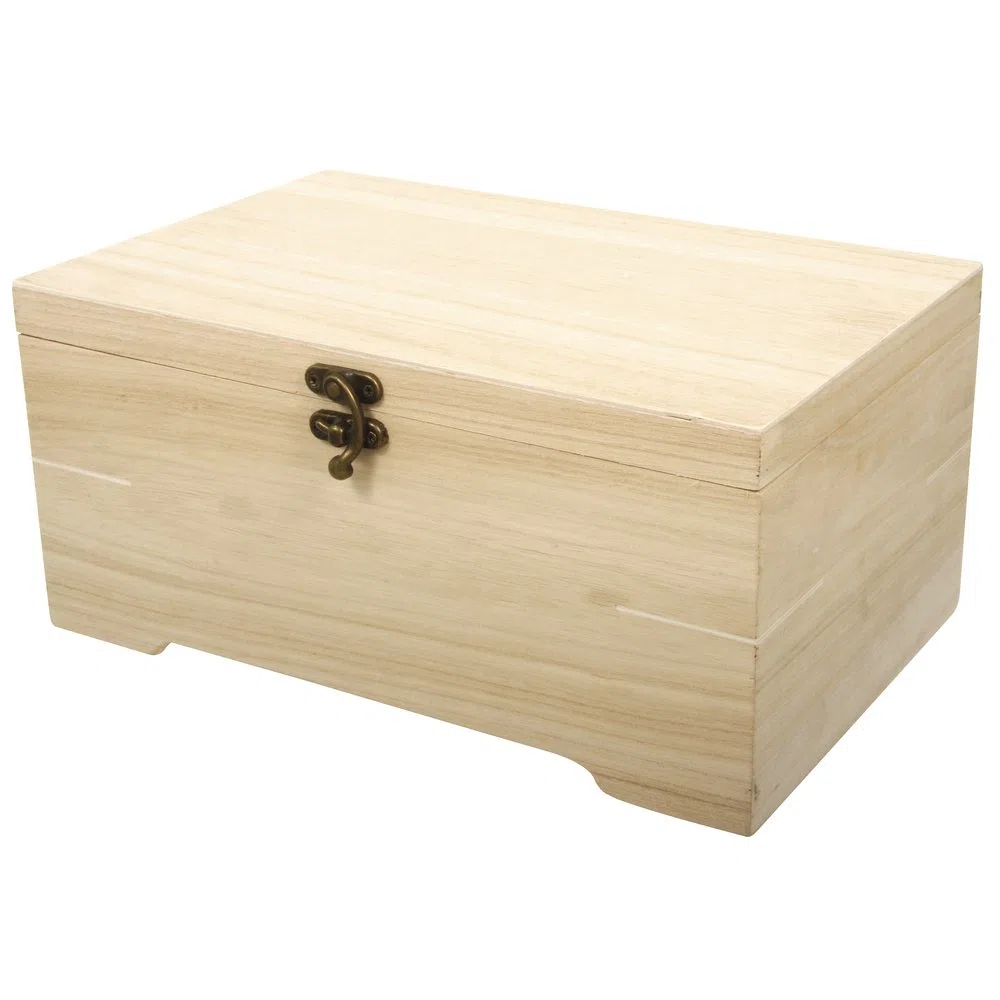 Rayher Legno scrignetto con inserto, 2 parti, 28 x 18 x 13,5 cm, 6 scomparti, 62196000