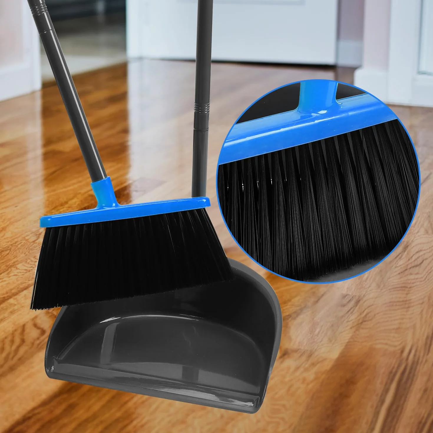 TreeLen Upgrade Your Broom and Dustpan Set - Dustpan and Broom Combo Home, Office, and More