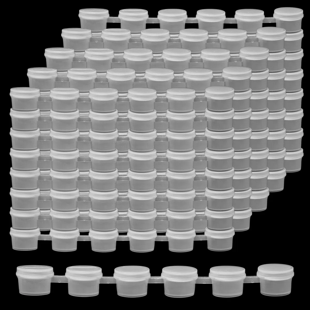 40 Strisce 240 Vasi Strisce di Vernice Vuote Strisce Mini di Vernice Plastica Mini Vasi Per Pittura Contenitori Mini Barattolo di Vernice per la Pittura Artistica e Strumenti di Apprendimento