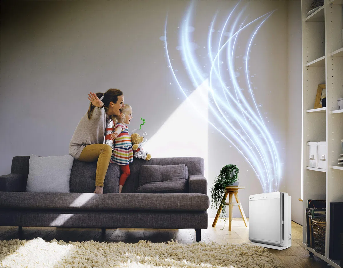 Mitsubishi Electric Purificatore d'aria MA-E85R-E, il massimo della filtrazione con 3+1 livelli: pre-filtro, filtro ai carboni attivi, filtro HEPA ad alta efficienza, Filtro catalitico al platino