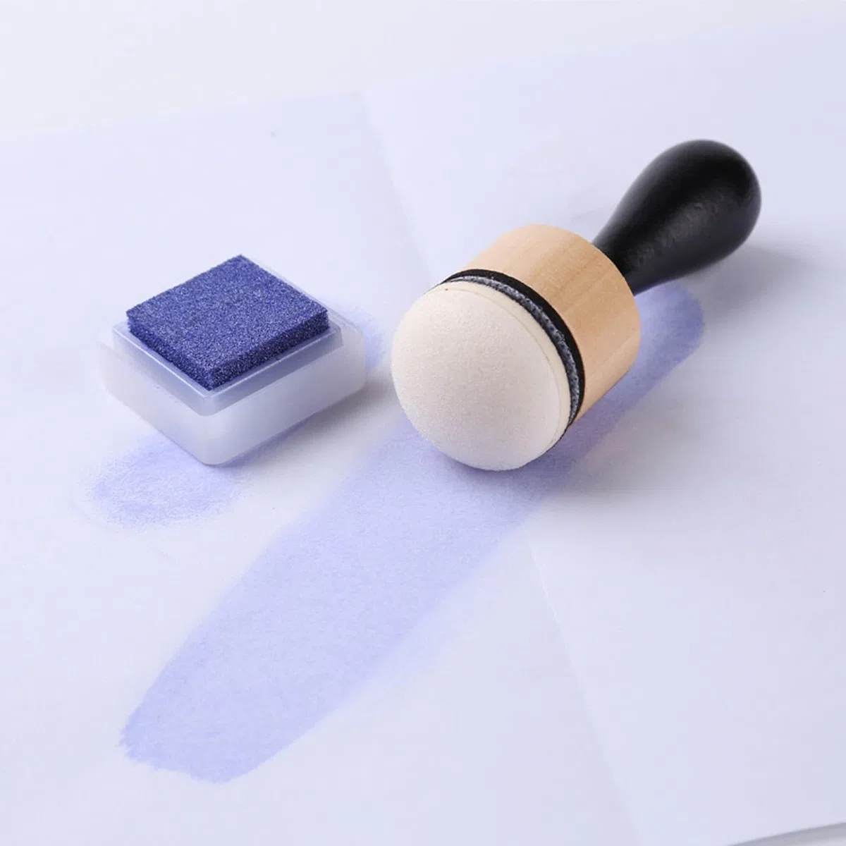 Tissting Strumenti Miscelazione Inchiostro con 24 Cuscinetti Schiuma e 2 Manici - Set per Disegno, Scrapbooking e Artigianato con Mini Pennelli e Timbri per Carta, Tela e Cartoncino