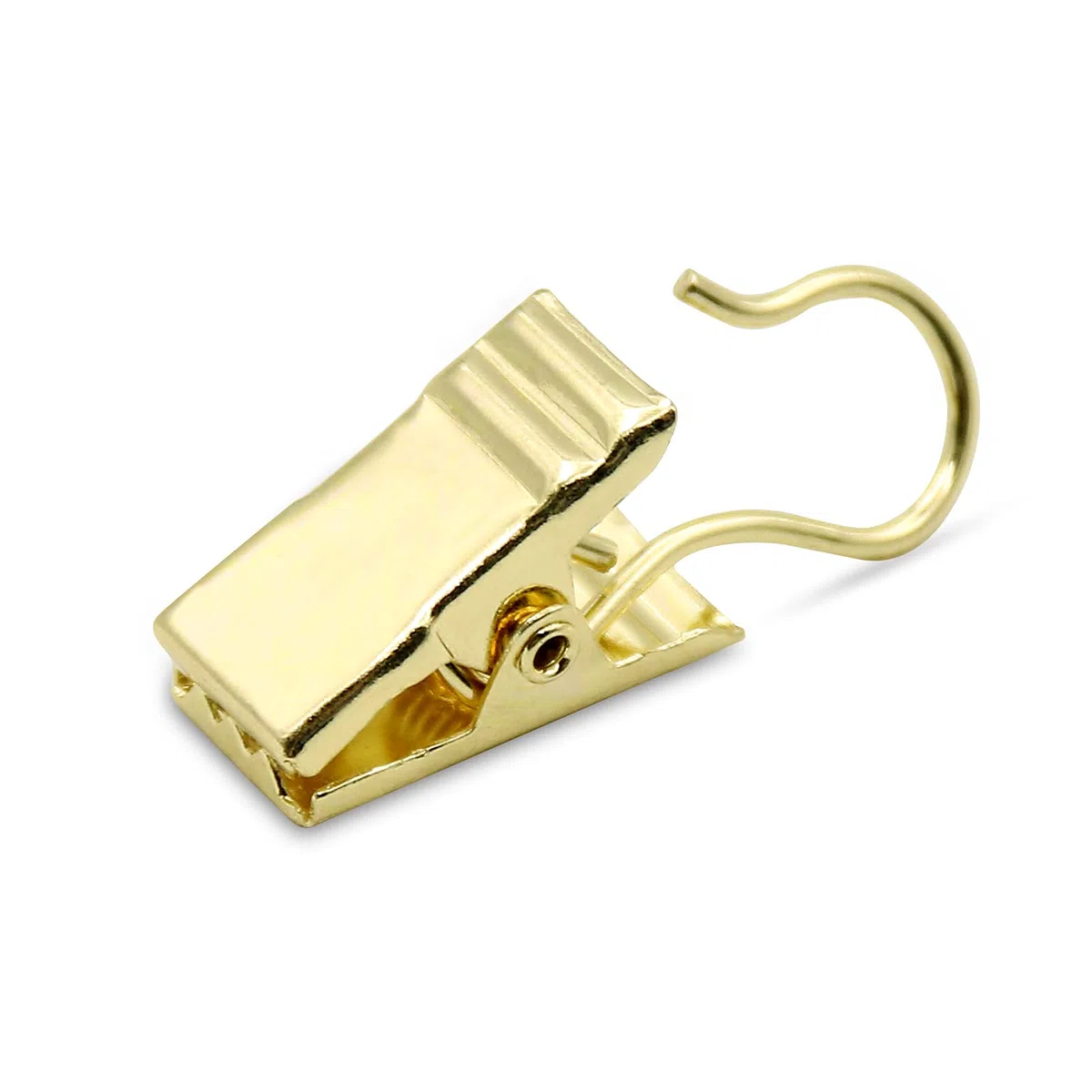 Coideal Pinza per tenda dorata con ganci, 100 pezzi piccolo morsetto per tende in acciaio inossidabile per decorazione di matrimonio, foto, arte artigianale Dispaly (oro)