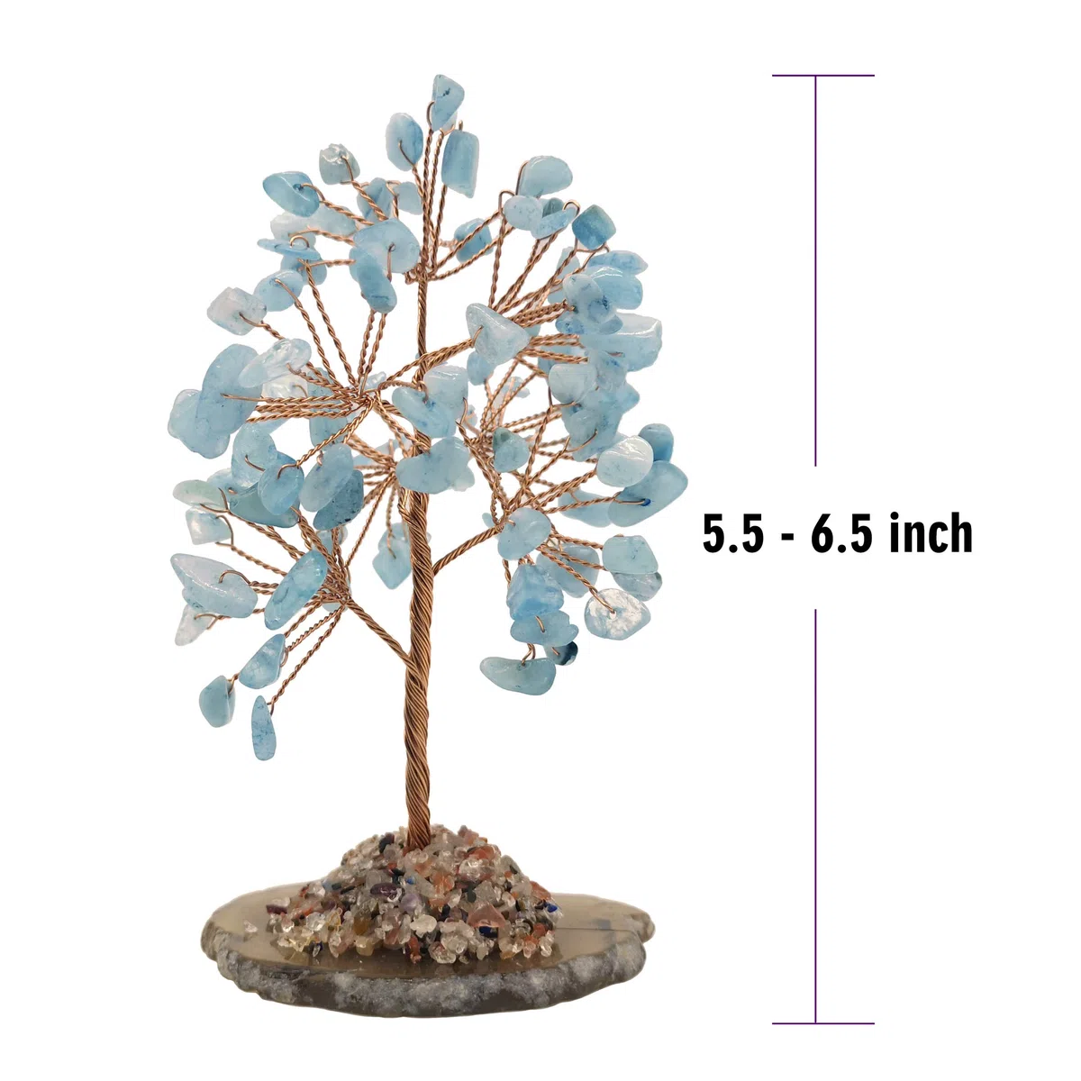 MINA HEAL Albero d'argento di cristallo per la guarigione dei Chakra Feng Shui Fortune Buona Fortuna Ricchezza e prosperità