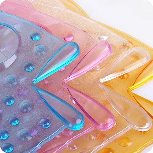 Pesce Bagno Tappetino Doccia con Sucker Antiscivolo Anti Skid di aspirazione per la casa sicura di Capretto del Bambino (Rosa)