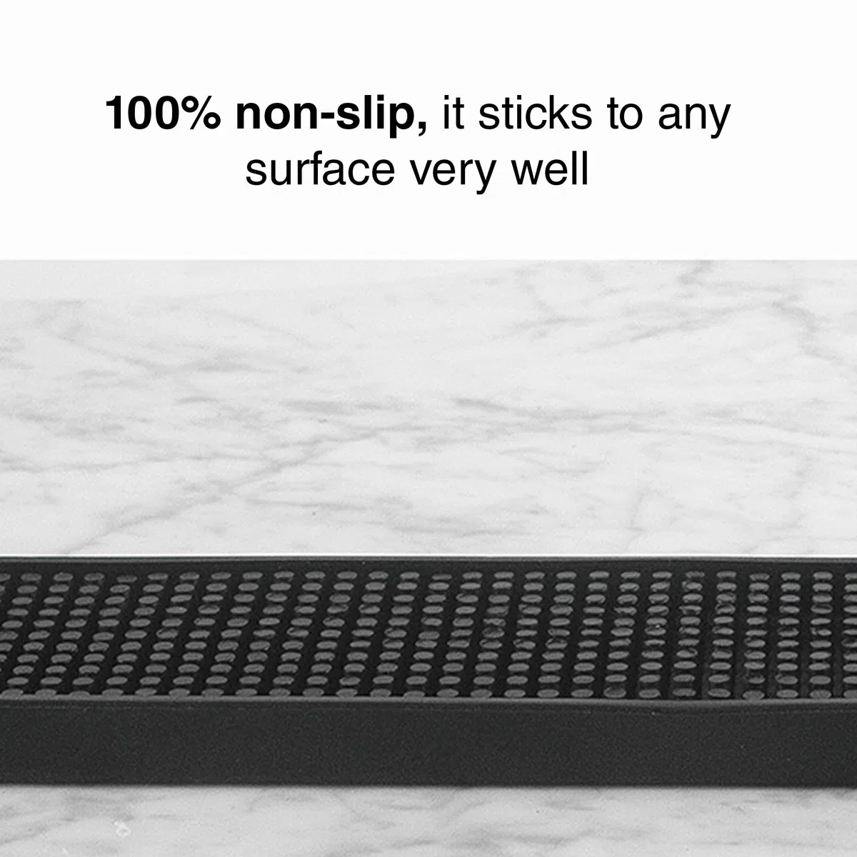 Lacor - 62628-100% Non-Slip Thermoplastic Rubber Bar Mat, Avoid Cocktail or Drinks, BPA Free, Measurements 60 x 8 x 1.8 cm, Black