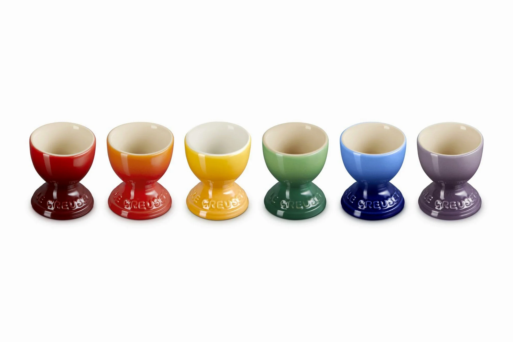 Le Creuset Set di 6 portauova in gres Rainbow