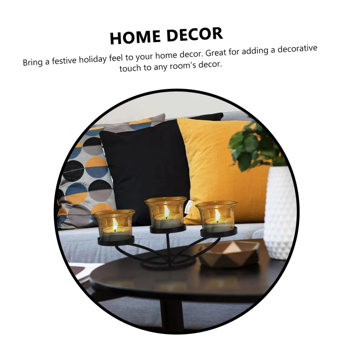 Portacandele in Ferro Battuto Europeo Tre Bracci e Bicchieri di Vetro, Candeliere Decorativo Chic per Tavolo da Pranzo e Feste, Design Artigianale Stabile per Aromaterapia