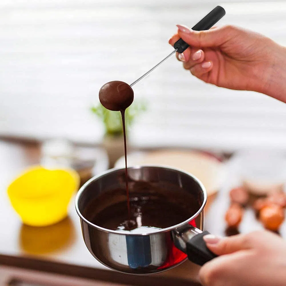 LATRAT 5 forchette da fonduta in acciaio inox, per dolci, per cioccolatini e tartufo, per dolci fai da te, per cioccolatini fatti a mano