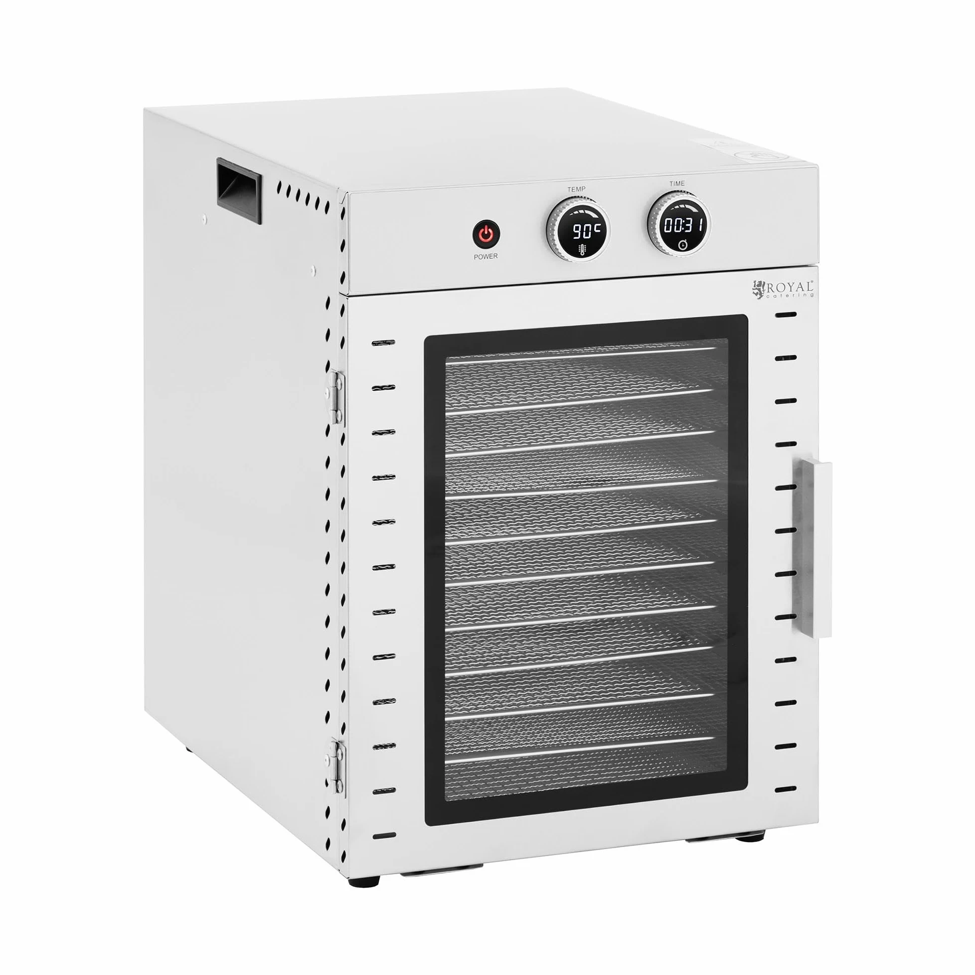 Royal Catering Essiccatore per alimenti 1000 W 12 ripiani 40 l Essiccatore alimentare Essiccatore frutta e verdura Essiccatore funghi Essiccatori professionali per alimenti