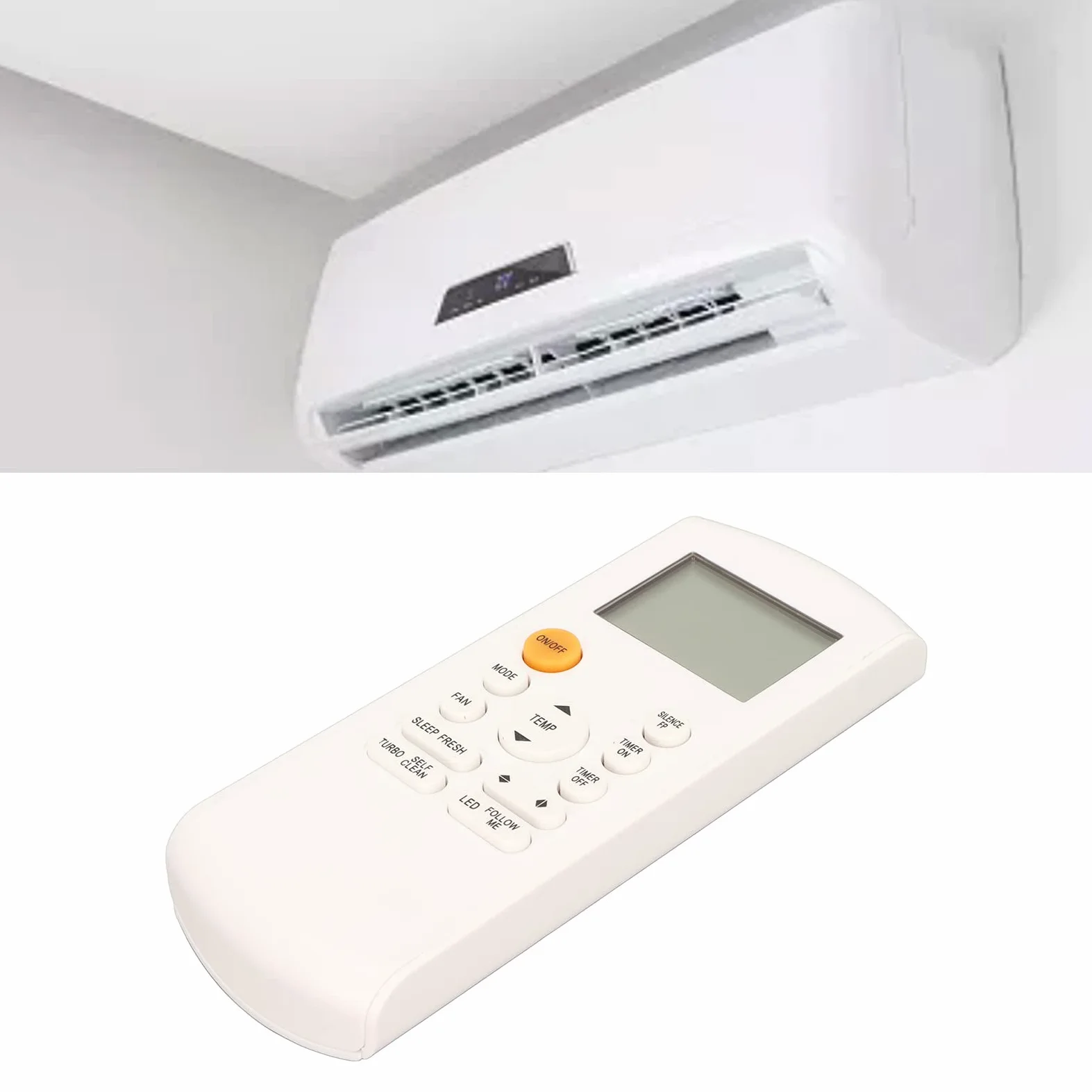 RG57 BGEF Telecomando Universale per Climatizzatore di Ricambio per Serie R57, Compatibile con R57B1, RG52A2, BGEFU1, RG57A, RG57A1, RG57A1B