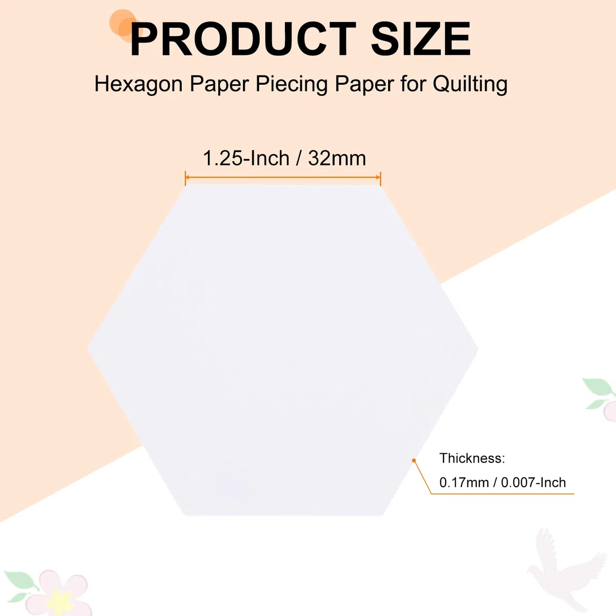 sourcing map 200 pezzi di carta esagonale per trapuntatura, modello inglese da 3,25 cm, pezzi di carta per fondazione, patchwork, trapuntatura, cucito, artigianato fai da te