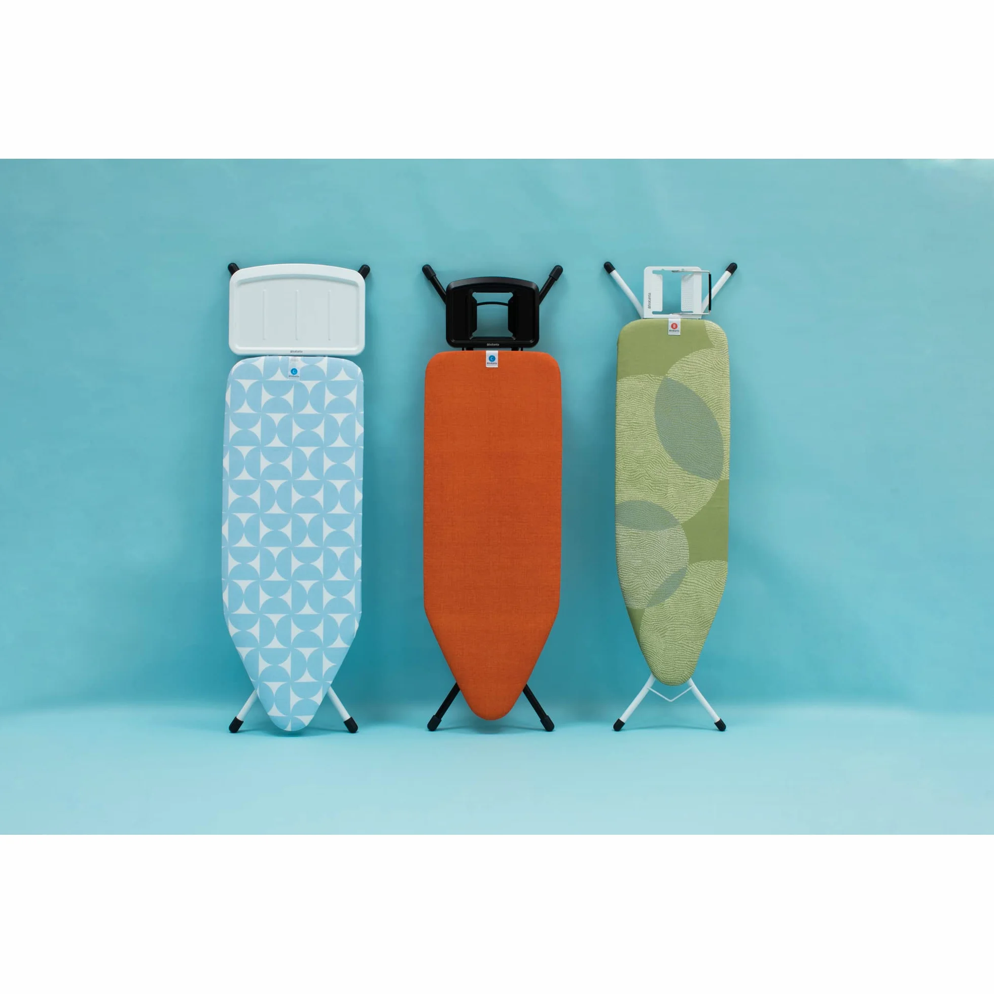 Brabantia Ironing Board Cover C 124x45 cm – Fresh Breeze | 100% Cotton Top Layer with 2mm Foam Padding for Size C Ironing Boards | Durable, Washable, and Easy to Install