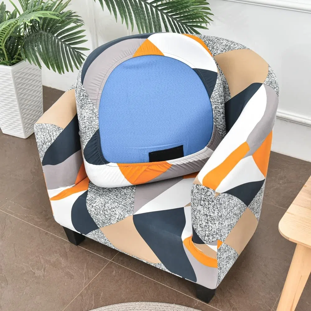Copripoltrona 1 Posto Elasticizato Copripoltrona Chesterfield Antiscivolo Stampata Copri Poltroncina Universale Rimovibile Lavabile Fodera per Sedia da Club (Color : #6)