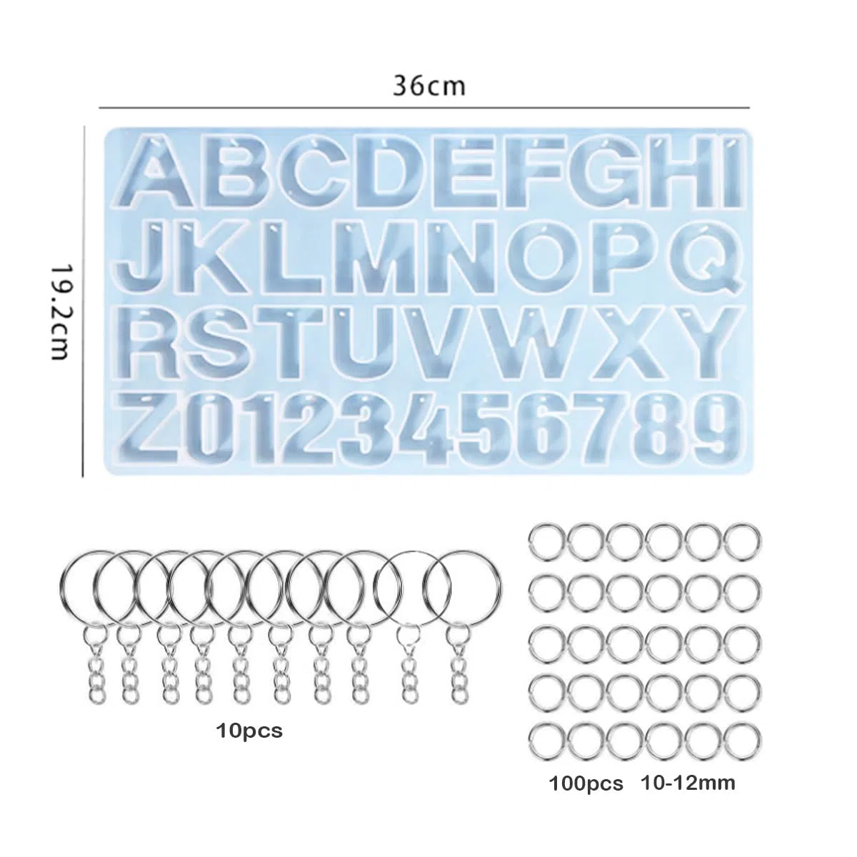 lettera stampo in silicone resina Silicone stampi A-Z, 0-9 stampi epossidici per portachiavi ciondolo gioielli stampo di fusione
