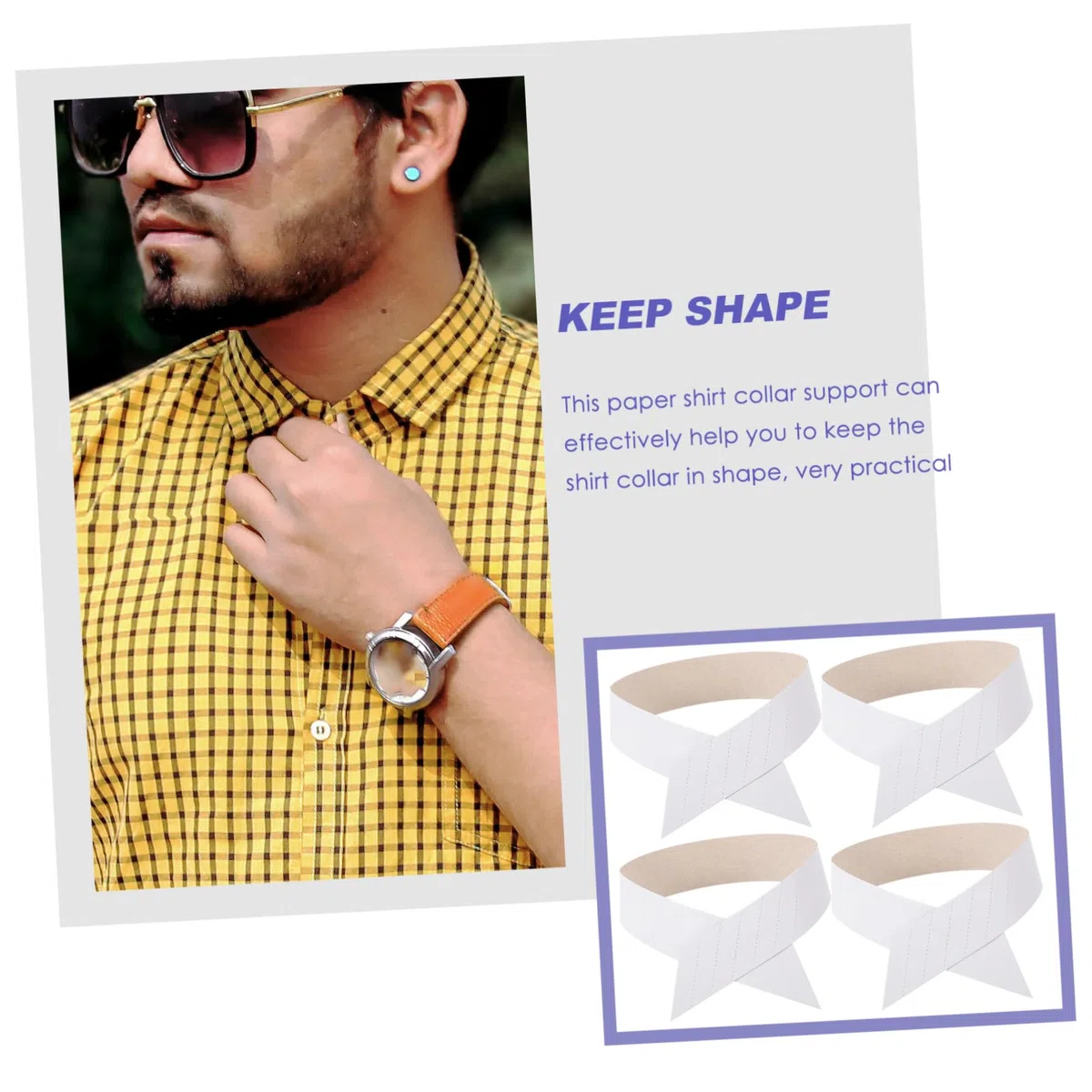 LIFKOME Supporto Colletto Camicia Uomo in Carta Bianco Flessibile e Regolabile per Colletto 100 Pezzi per Mantenere Rigido da Uomo