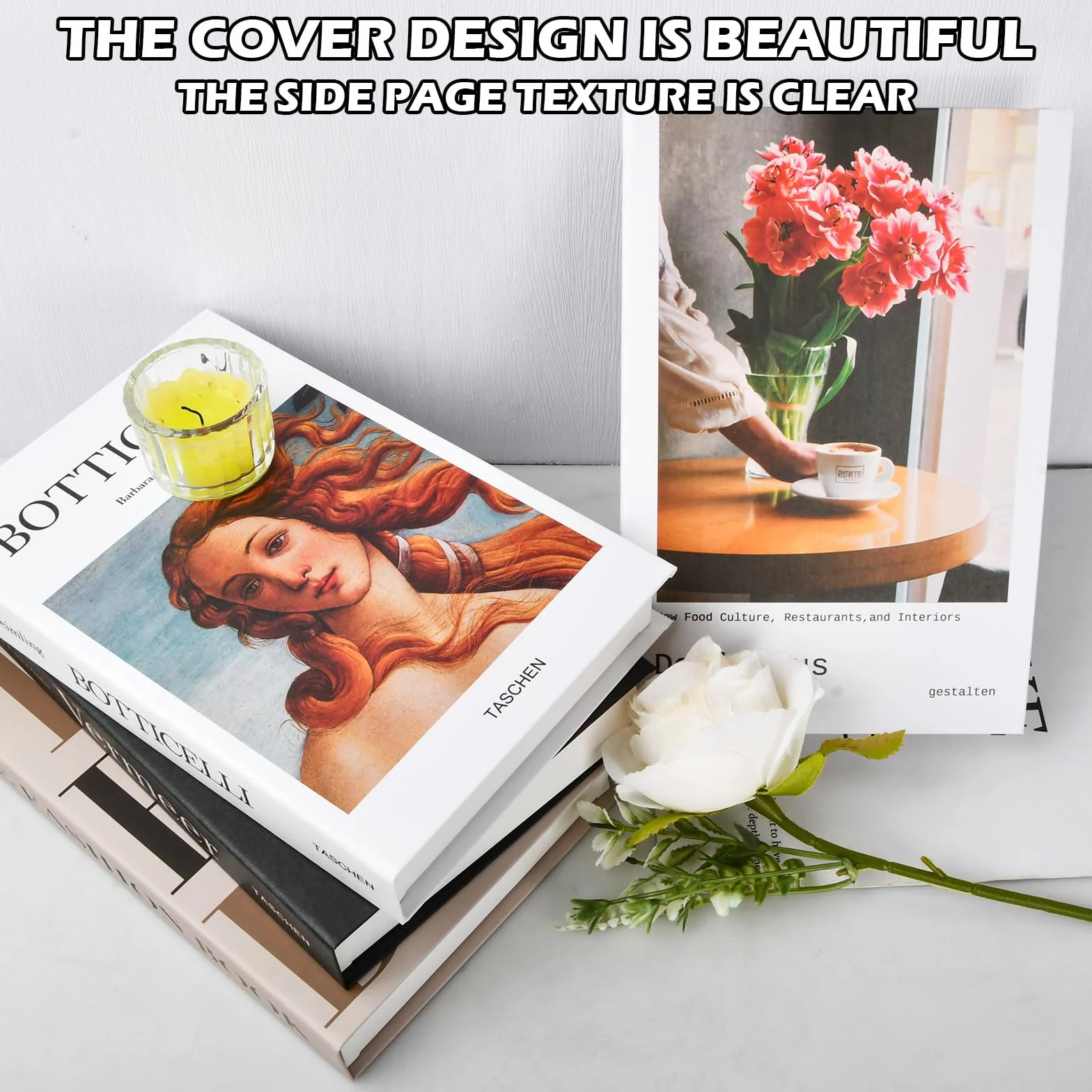 4 Pezzi Librari Decorativi Alla Moda, Set Senza Pagine per Arredamento Della Casa, Tavolino, Scaffali (Colorato)