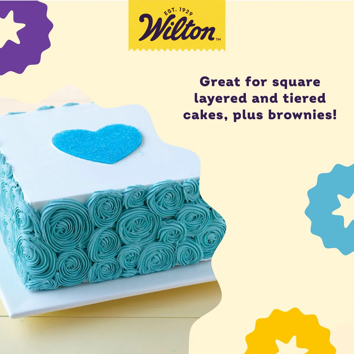 Wilton Performance Pans Stampo Quadrato in Alluminio Anodizzato - Teglia Resistente e Antiruggine per Torte a Strati e da Cerimonia - 20x20 cm
