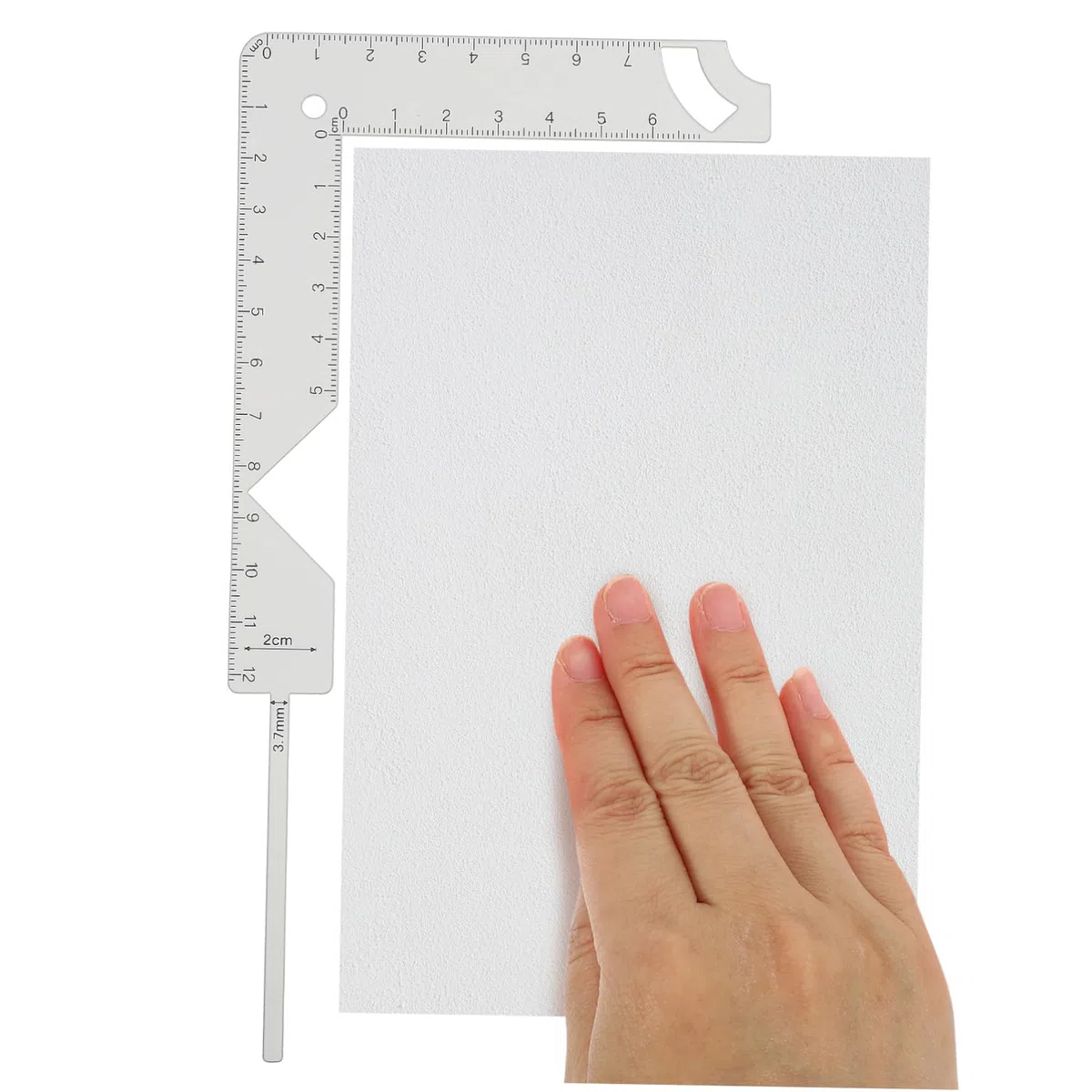 Righello Guida per Copertina di Libri in Metallo Argento Misurazione Accurata e Design Semplice per Rilegatura e Scrapbooking Portatile