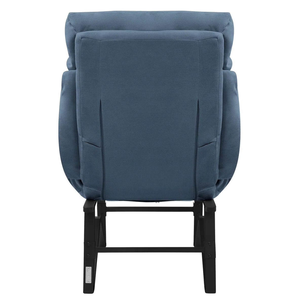 ML-Design Poltrona Reclinabile Blu Rivestimento in Lino, con Schienale Regolabile, Braccioli, Poggiapiedi e Tasche Laterali, Poltroncina Relax da Lettura, Sedia Lounge Imbottita per Soggiorno