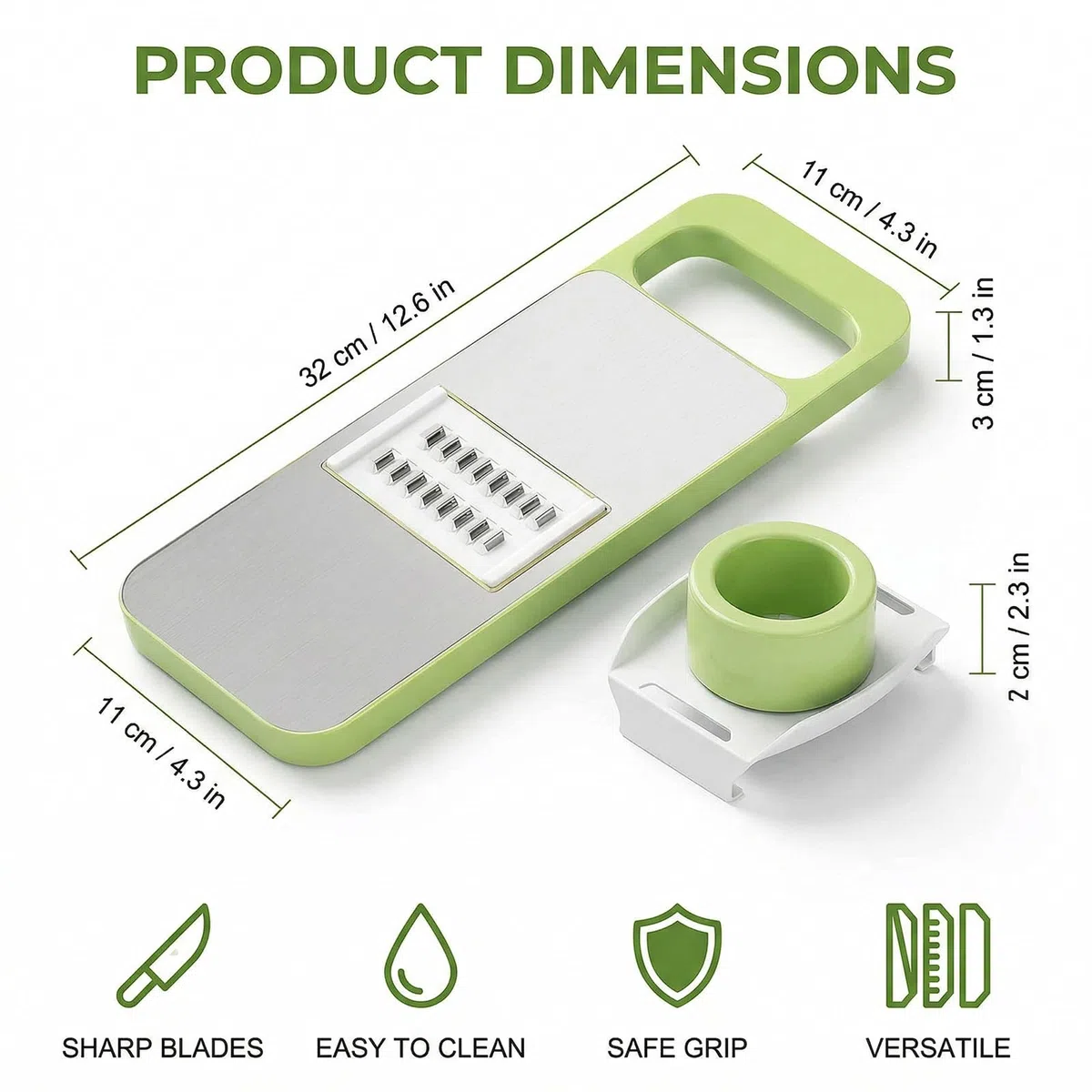 Mandolina per Verdure Professionale Taglia Multifunzione 6 Lame Intercambiabili, Taglia Verdure, Affetta Verdure Manuale per Verdure, Julienne, Grattugia e Chips