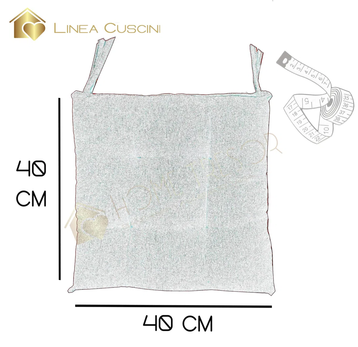 Home Tresor - Coprisedie Cuscini Sedie Cucina Set da 2 | Cuscini Sedia da Giardino, Sala Pranzo 2 Pezzi per Interni ed Esterni Morbida Imbottitura Confortevole 6 Cm. (Panna)