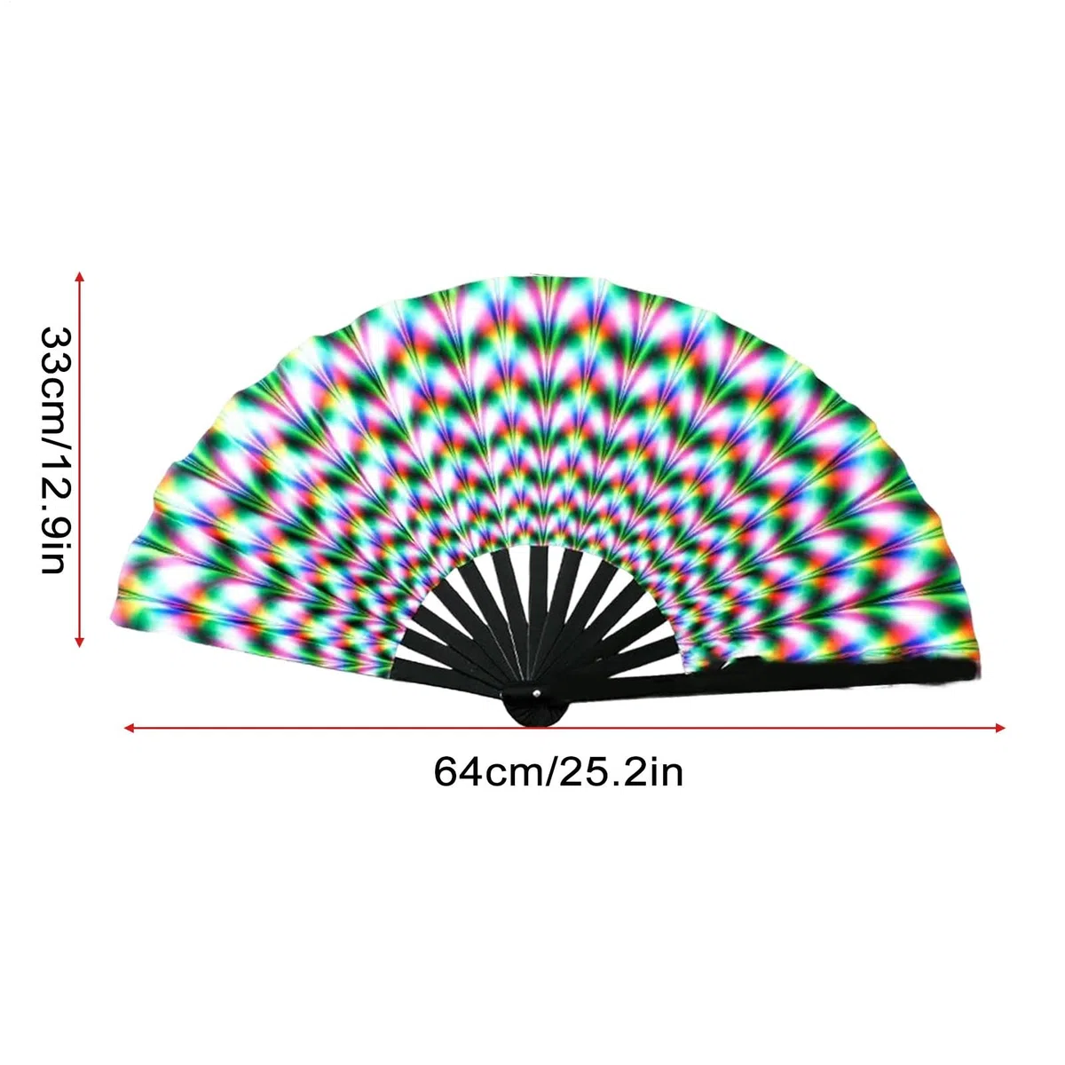 Fan di danza per donne, fan di illuminazione, Dancing Clack Handhell ​​Folding Fan, del festival cinese/giapponese, oggetti di scena fotografici per esibizioni sul palcoscenico, festival di compleanno