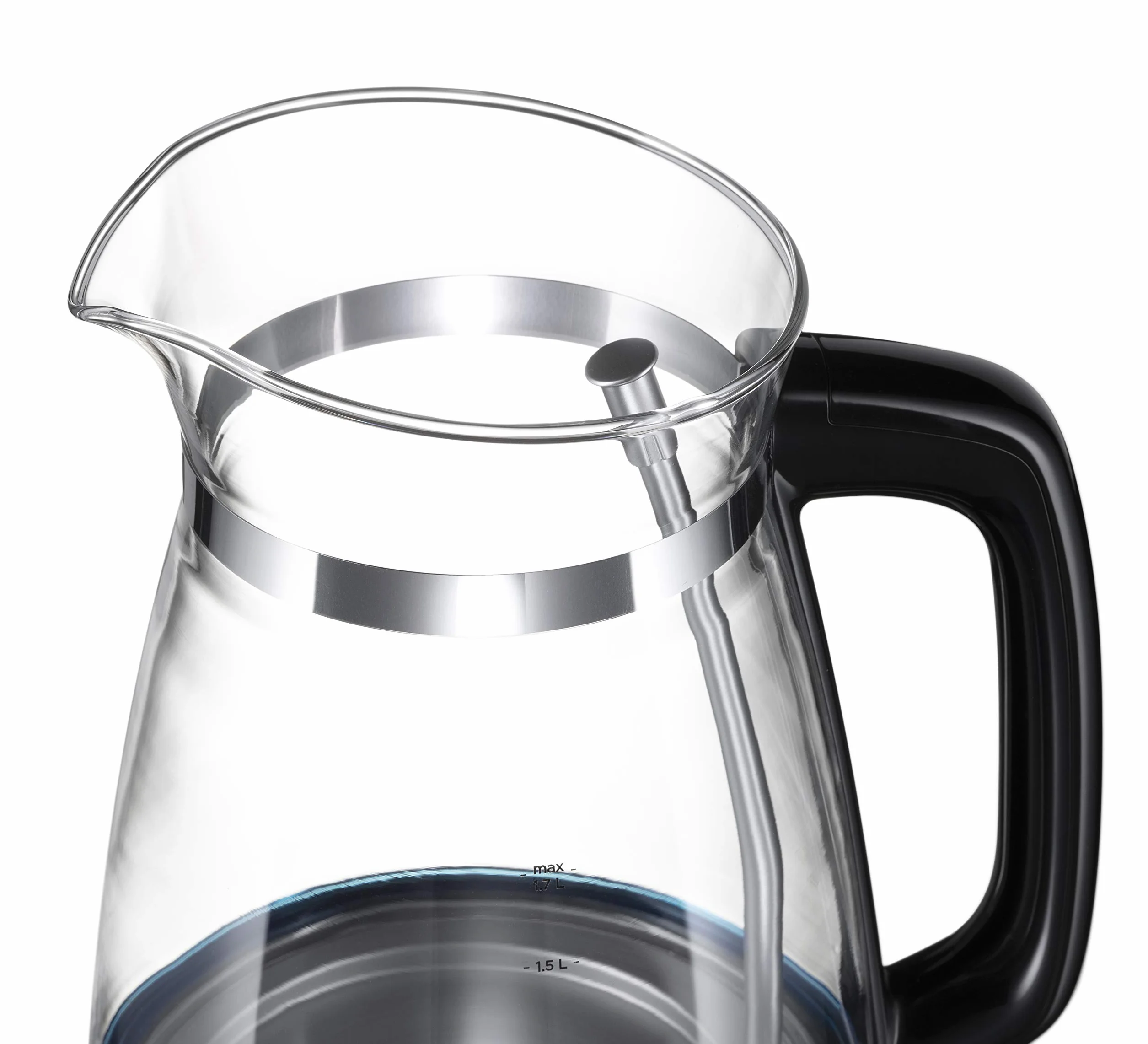 Russell Hobbs Bollitore Elettrico - Design in Vetro; 1,7L, 2400W - Illuminazione a Led; Funzione di Ebollizione Rapida, Filtro Anticalcare, Base in Acciaio Inox, Design Classic Glass, 26080-70