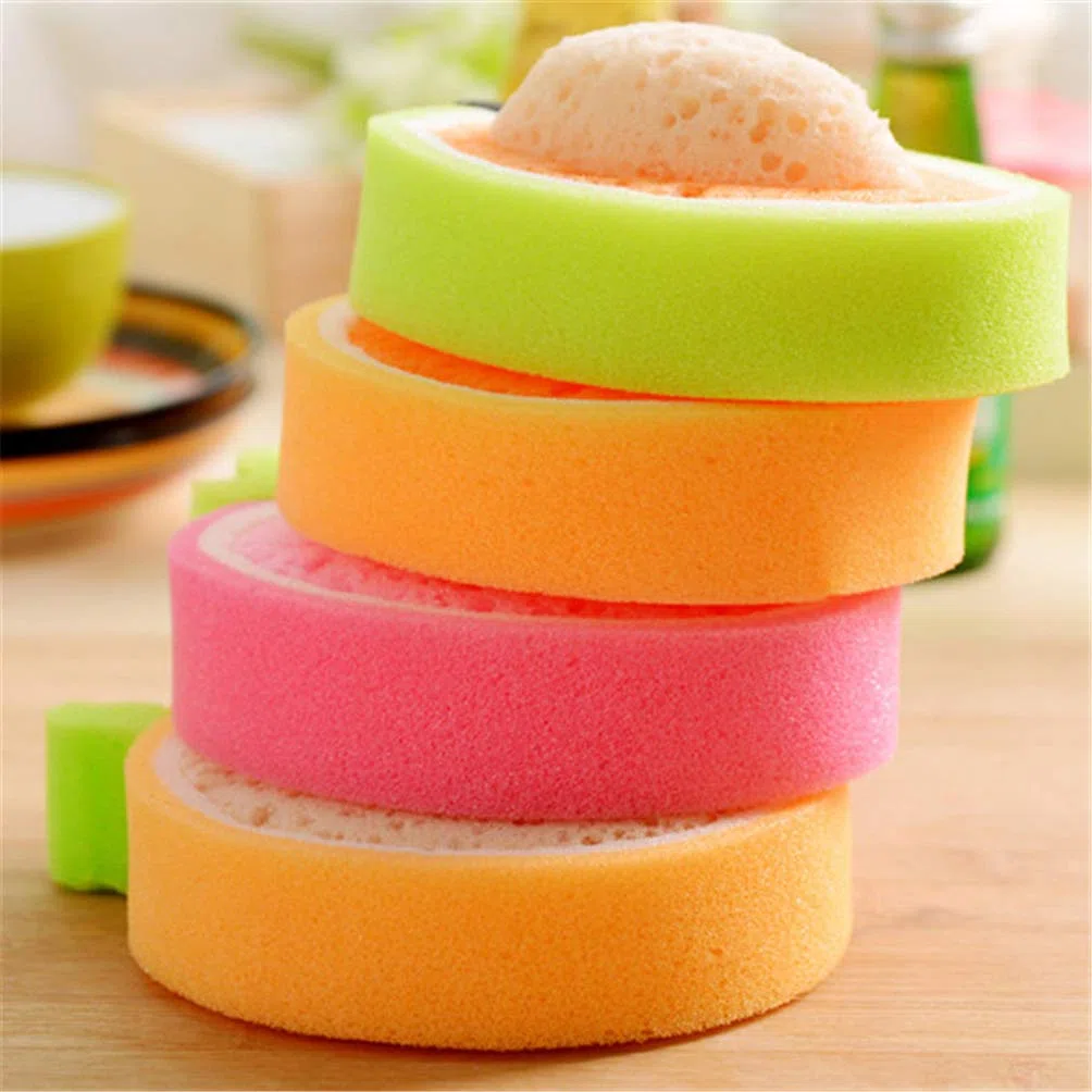 TOYANDONA Spugne da Bagno per Bambini Confezione da 4 Spugne da Bagno a Forma di Frutta Attrezzo da Bagno per Bambini per Il Bagno di Casa