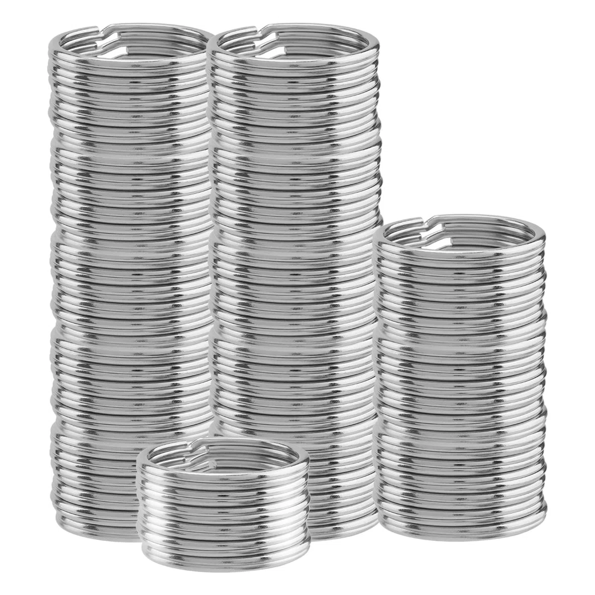Set di 150 anelli portachiavi rotondi da 30 mm, adatti per chiavi, per il fissaggio di collane, bracciali, lavori di bricolage, decorazioni